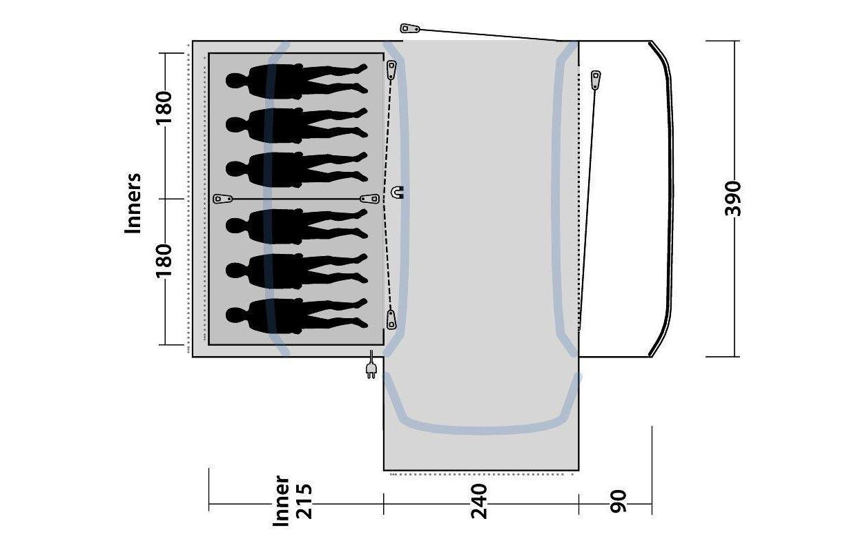 Outwell Tunnelzelt »Hartsdale 6PA«, 6 Personen