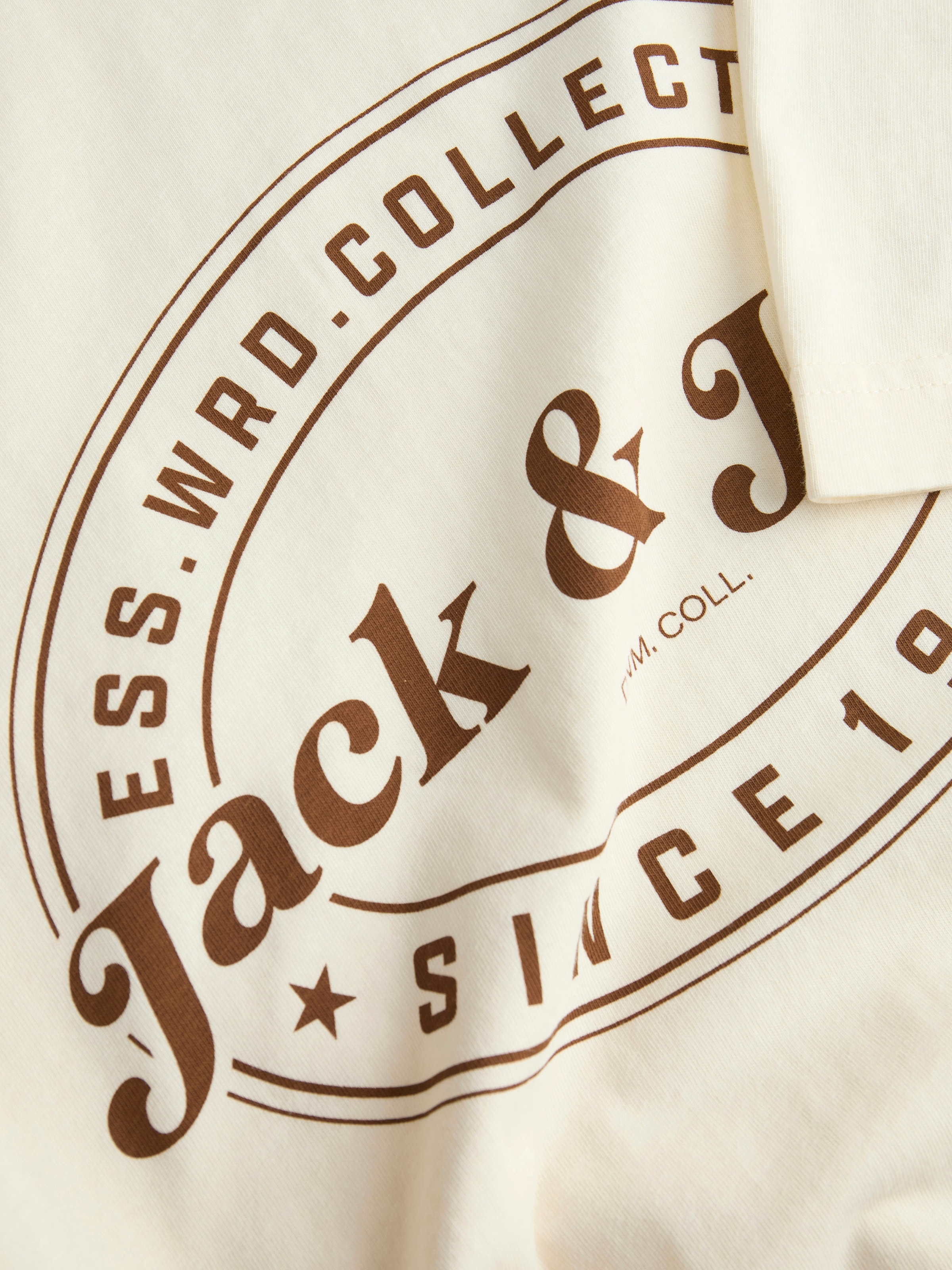 Jack & Jones Rundhalsshirt »JJEDOVER PRINT TEE SS CREW NECK«