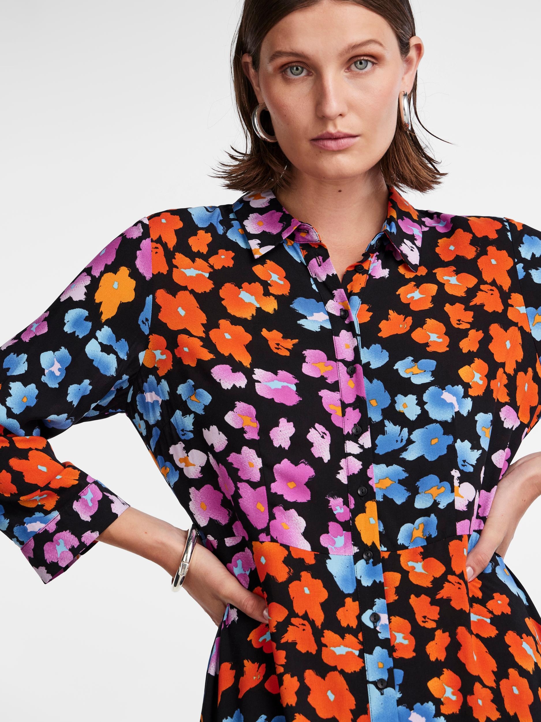 Hemdblusenkleid LONG SHIRT Jelmoli-Versand online 3/4 Y.A.S DRESS«, shoppen »YASSAVANNA Ärmel mit bei Schweiz