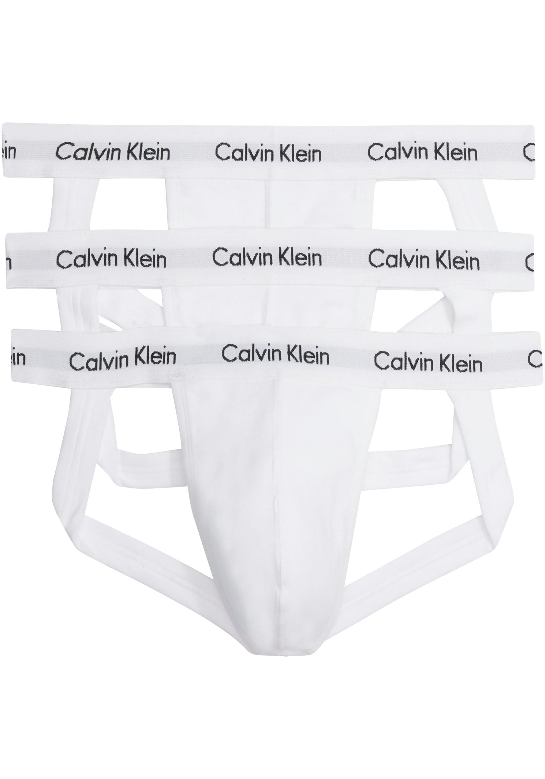 Calvin Klein Slip 3PK«, Logo-Elastikbund Klein kaufen STRAP (Packung, »JOCK 3er-Pack), online mit | Jelmoli-Versand Calvin