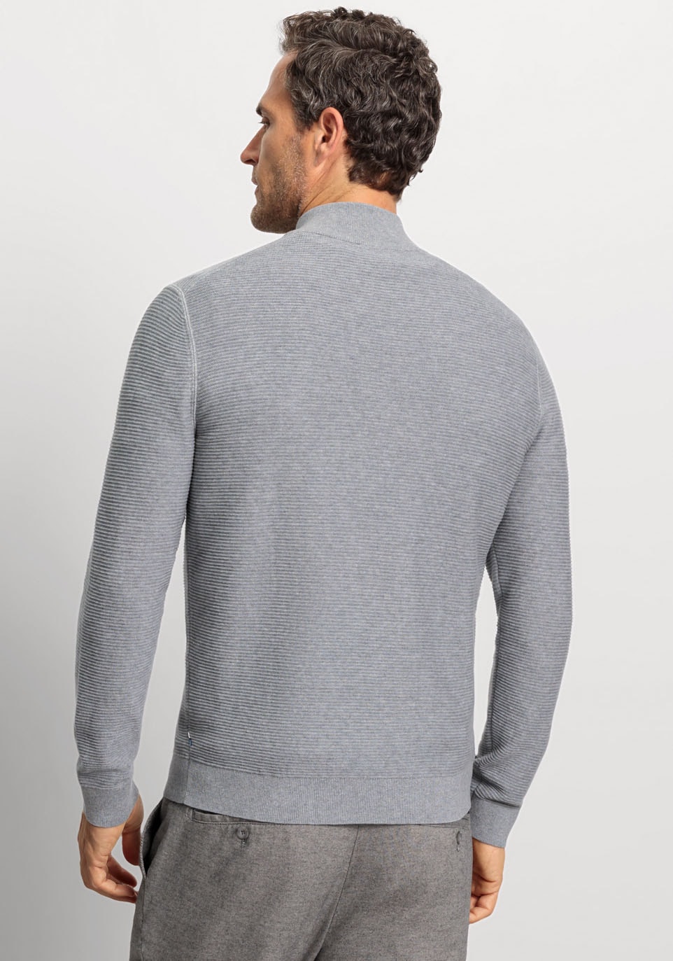 OLYMP Troyer »OLYMP Strick Casual«, mit modischer Struktur
