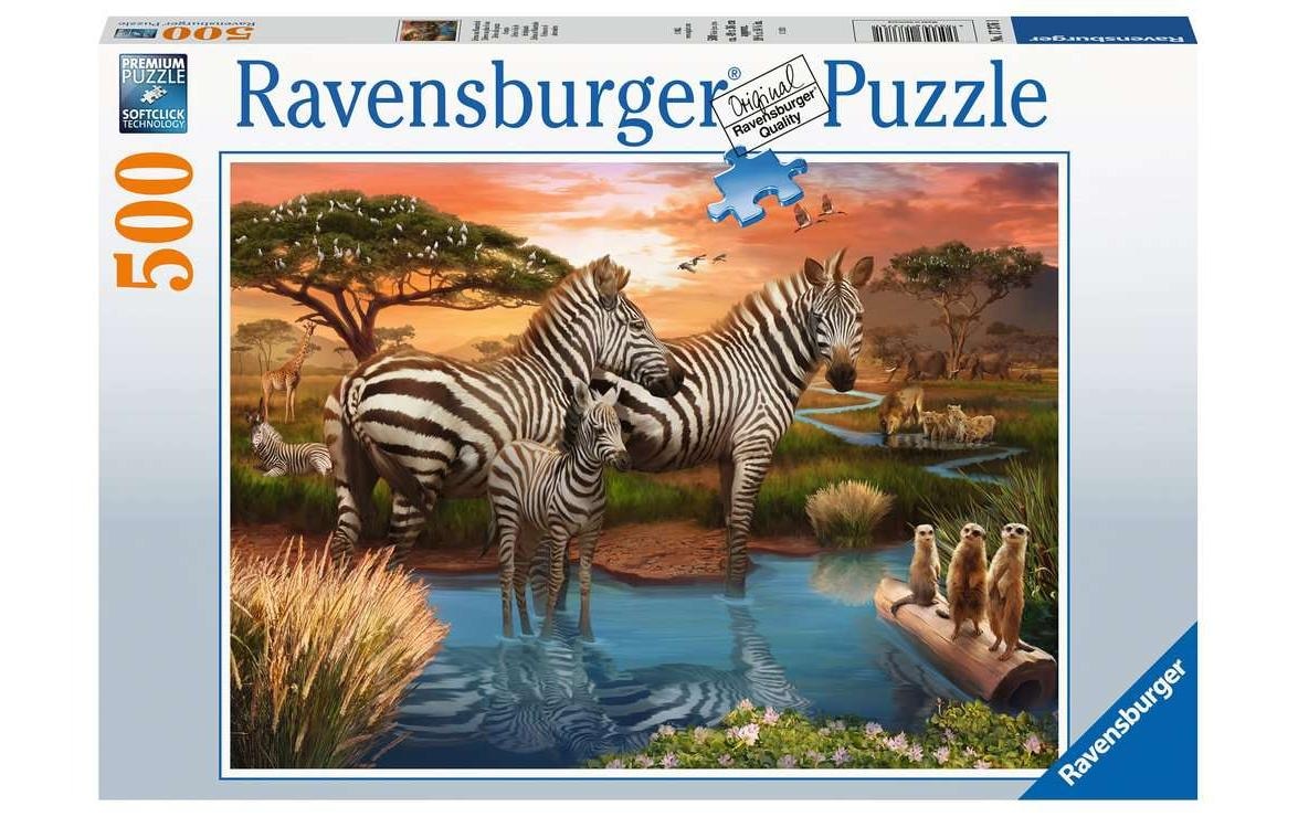 Ravensburger Puzzle »Zebras am Wasserloch«