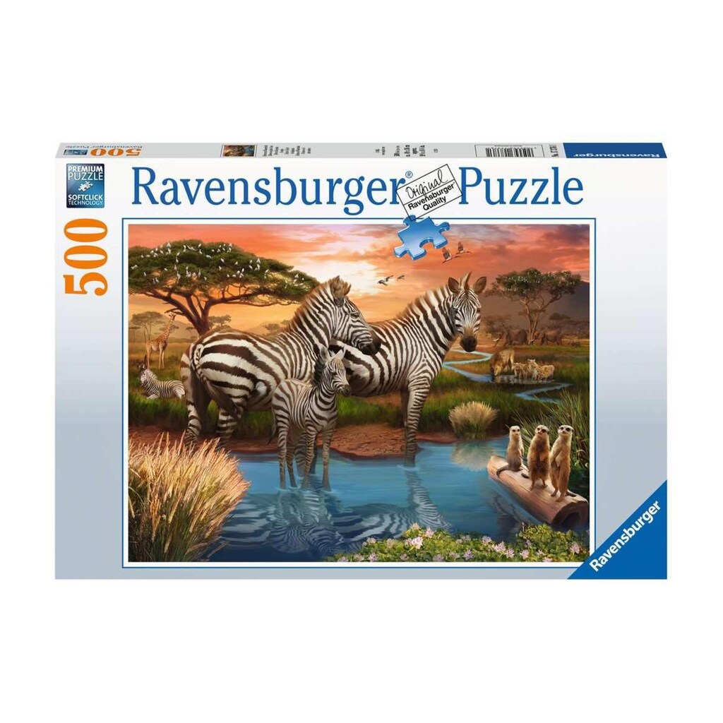 Ravensburger Puzzle »Zebras am Wasserloch«