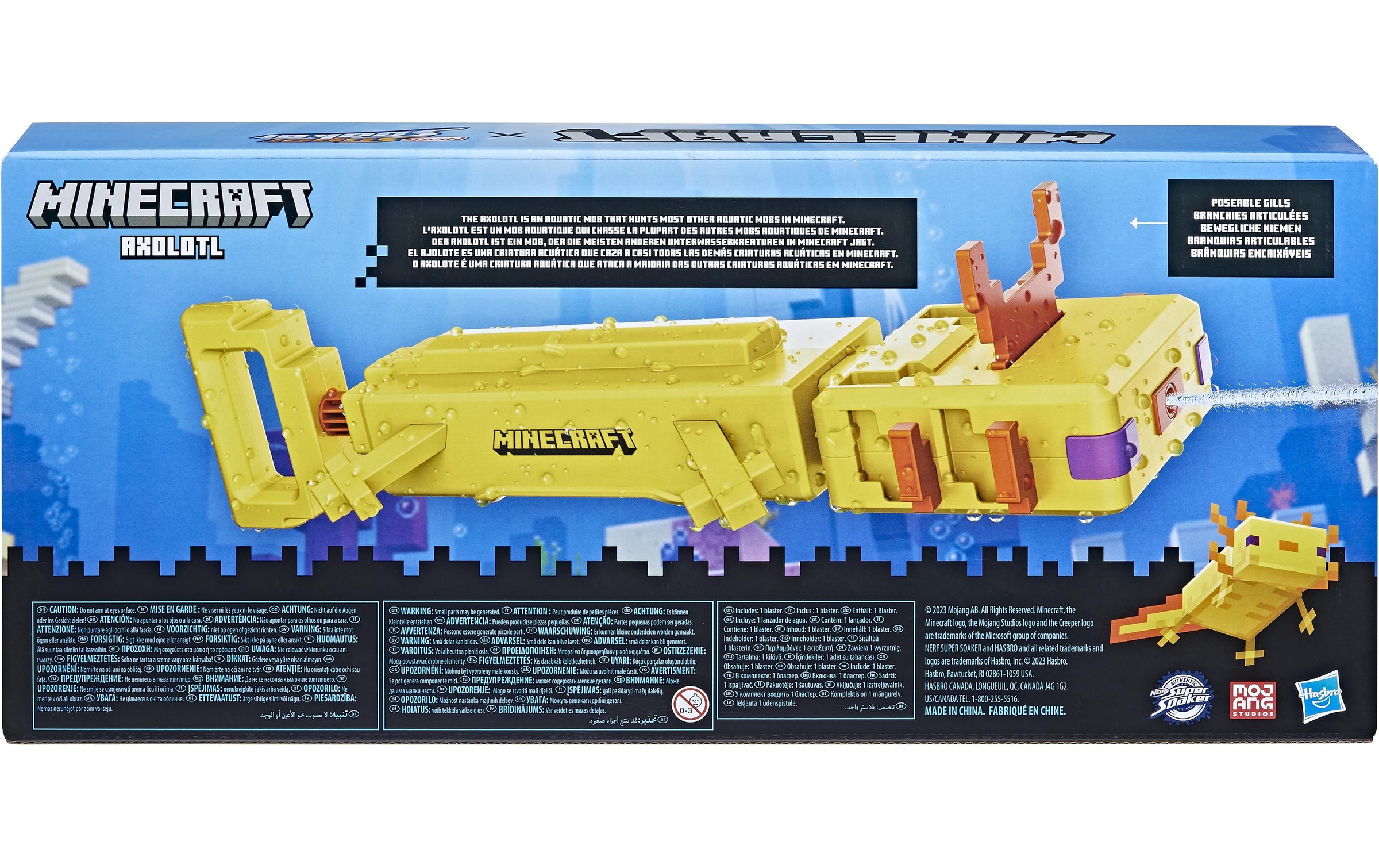 Nerf Wasserpistole »Super Soaker Minecraft Axolotl«