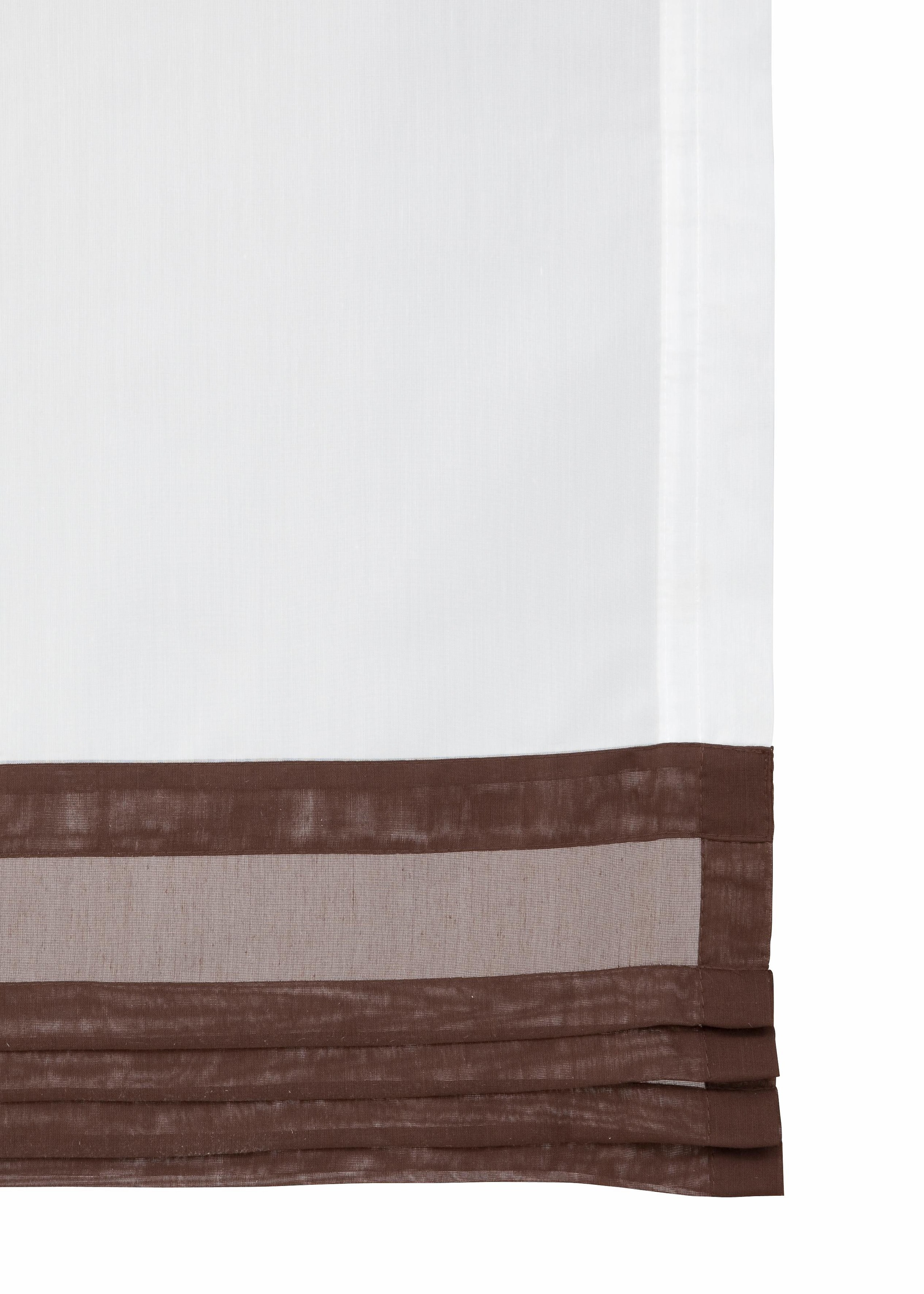 Home affaire Raffrollo »Gander«, mit Klettband, halbtransparent, mit farbiger  Faltenblende, pflegeleicht online shoppen | Jelmoli-Versand