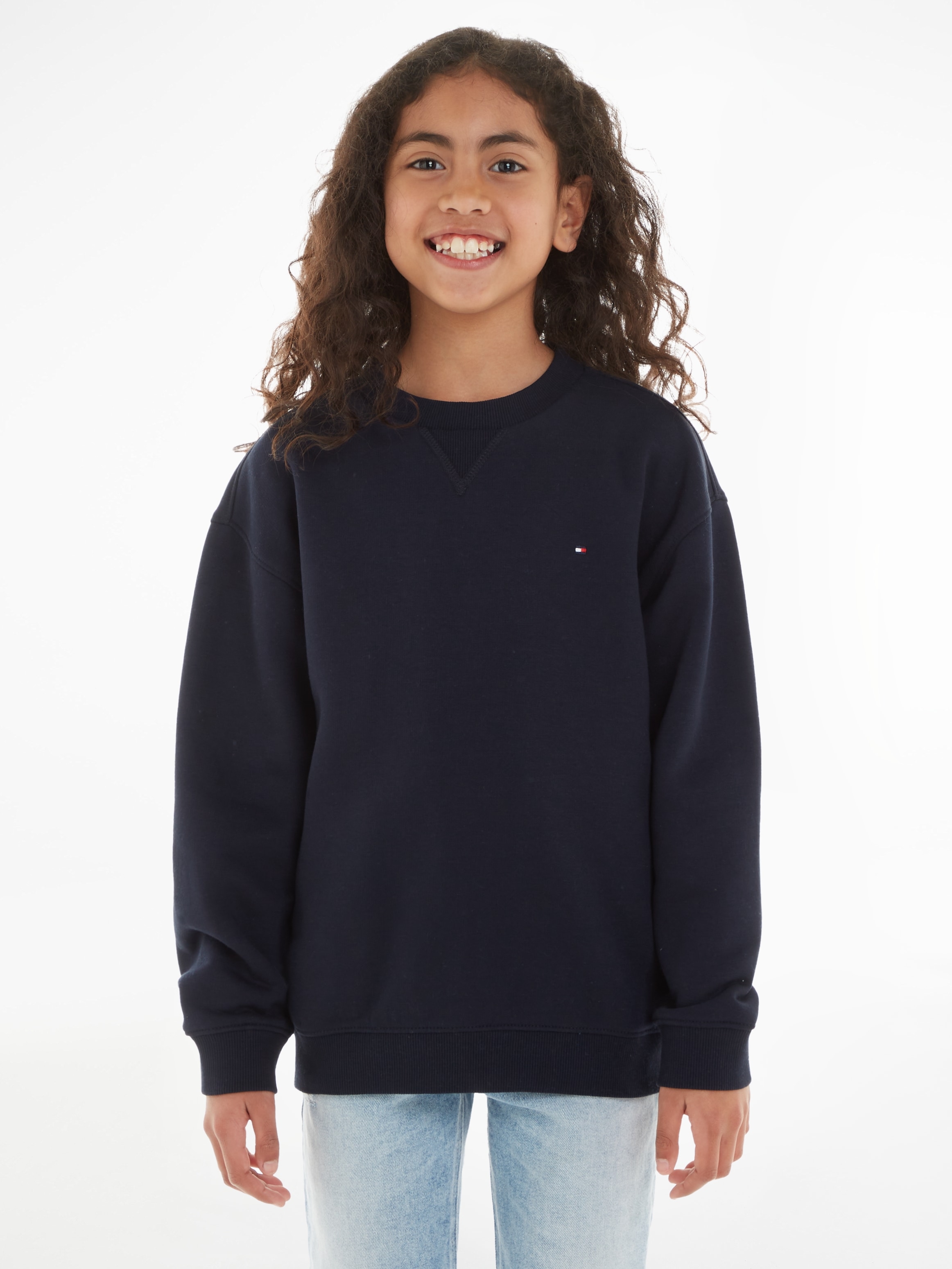 Tommy Hilfiger Sweatshirt »U TIMELESS SWEATSHIRT«, Babys bis 2 Jahre, Logostickerei, Rundhals