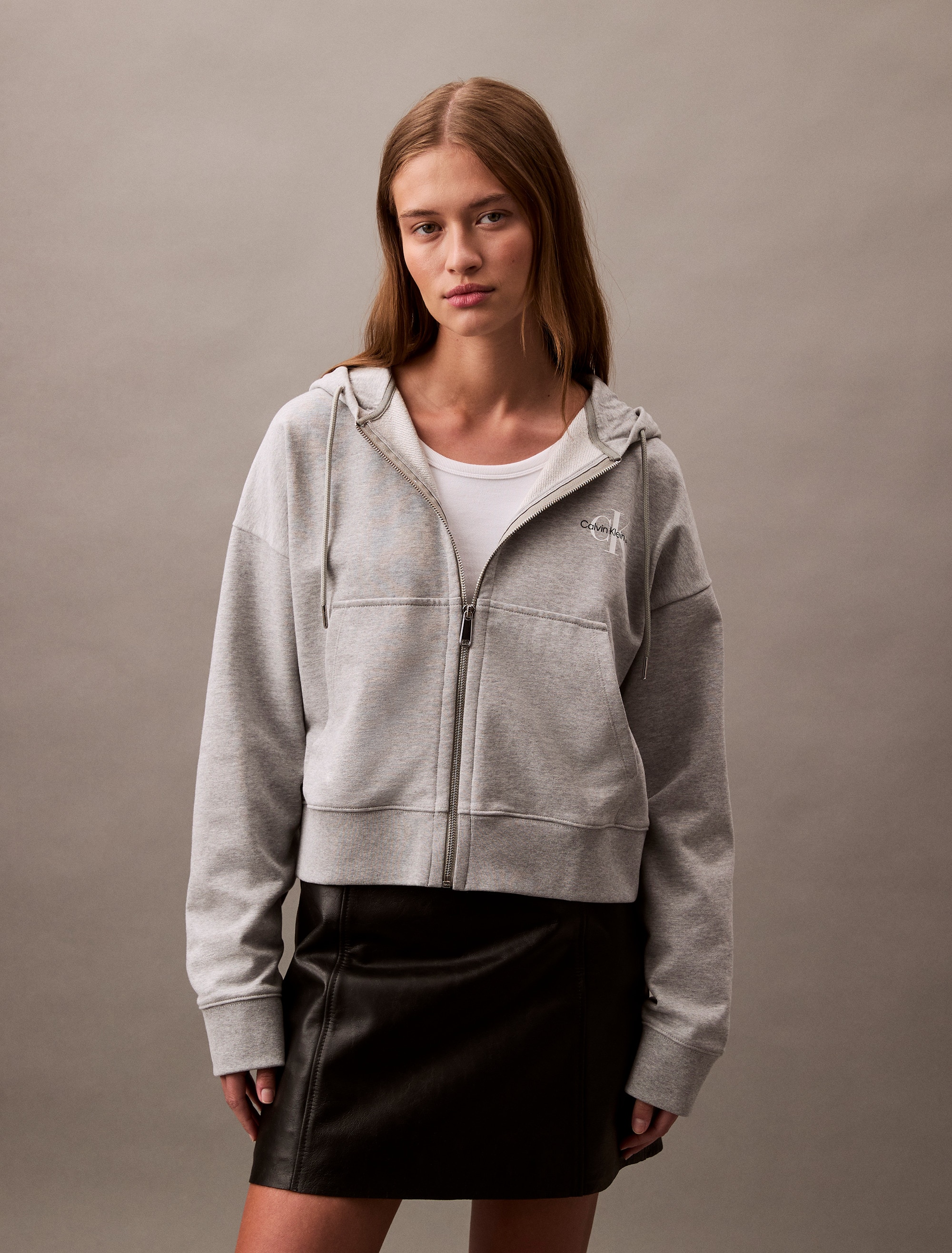 Calvin Klein Jeans Sweatjacke »MNLG FRNCH TRRY FZ B« Mit Rundhalsausschnitt