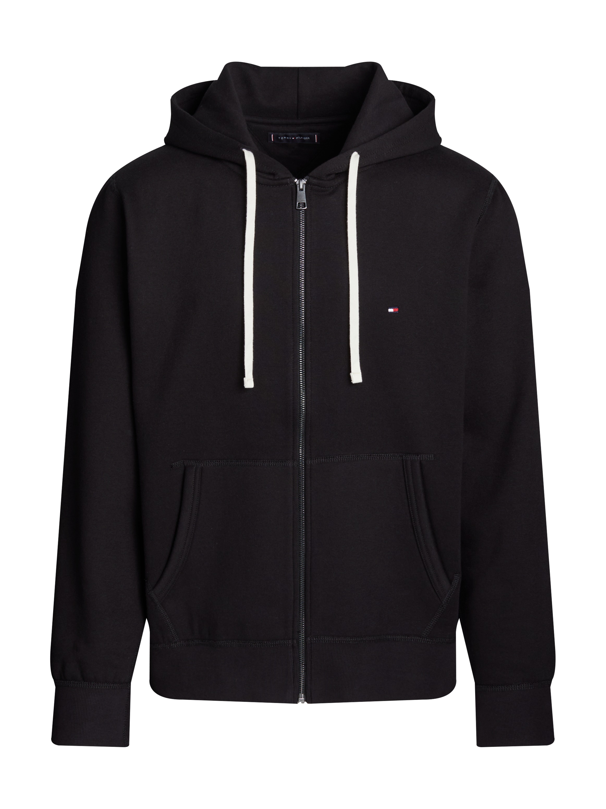 Tommy Hilfiger Kapuzensweatjacke »ESSENTIAL FLEECE ZIP THROUGH«, kleine Logostickerei