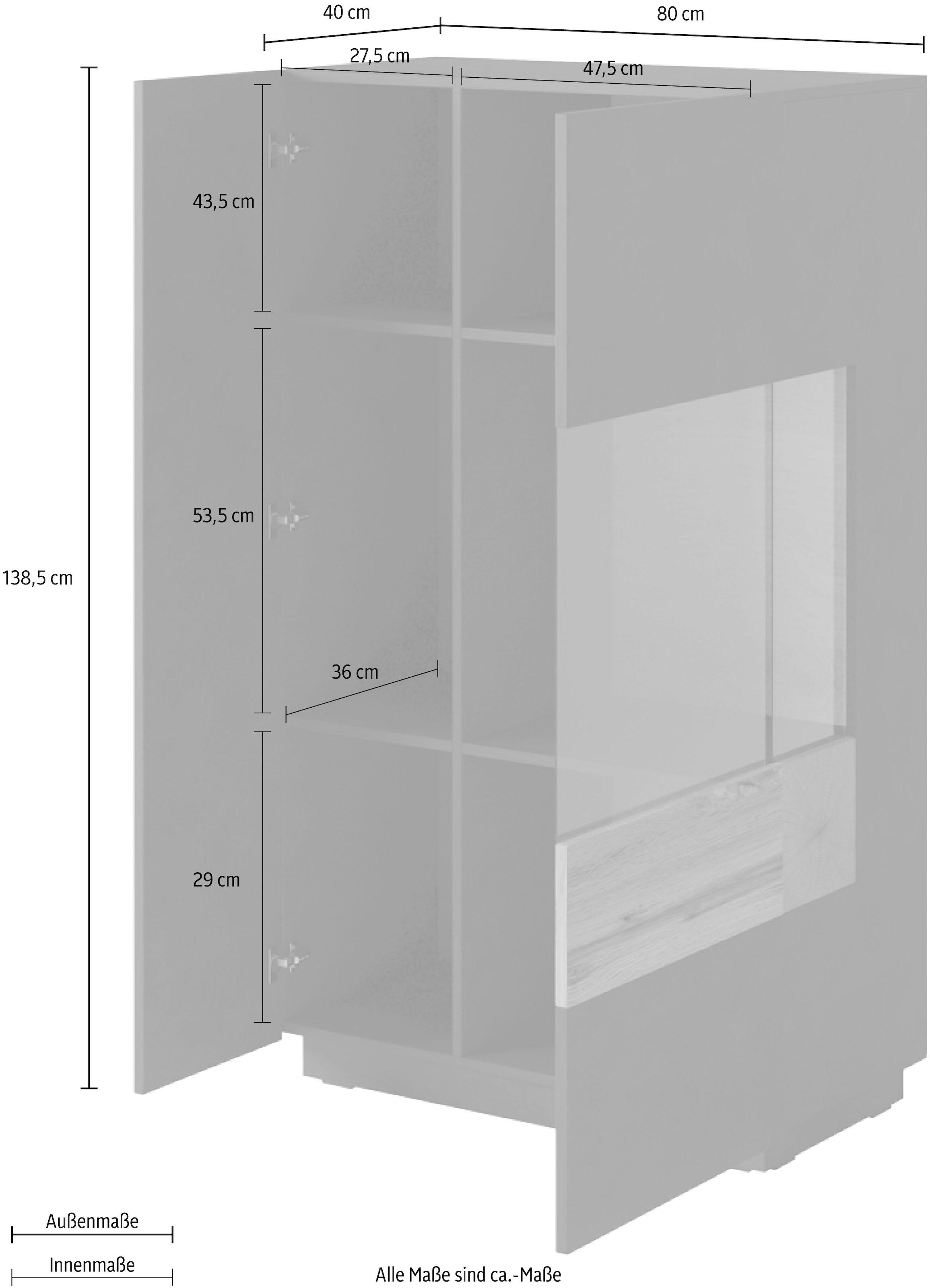 INOSIGN Vitrine »SILKE«, Höhe 138,5 cm