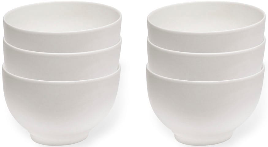 vivo Villeroy & Boch Group Müslischüssel »Basic White«, 6 tlg., aus Fine China-Porzellan, Fine China Porzellan, Made in Germany