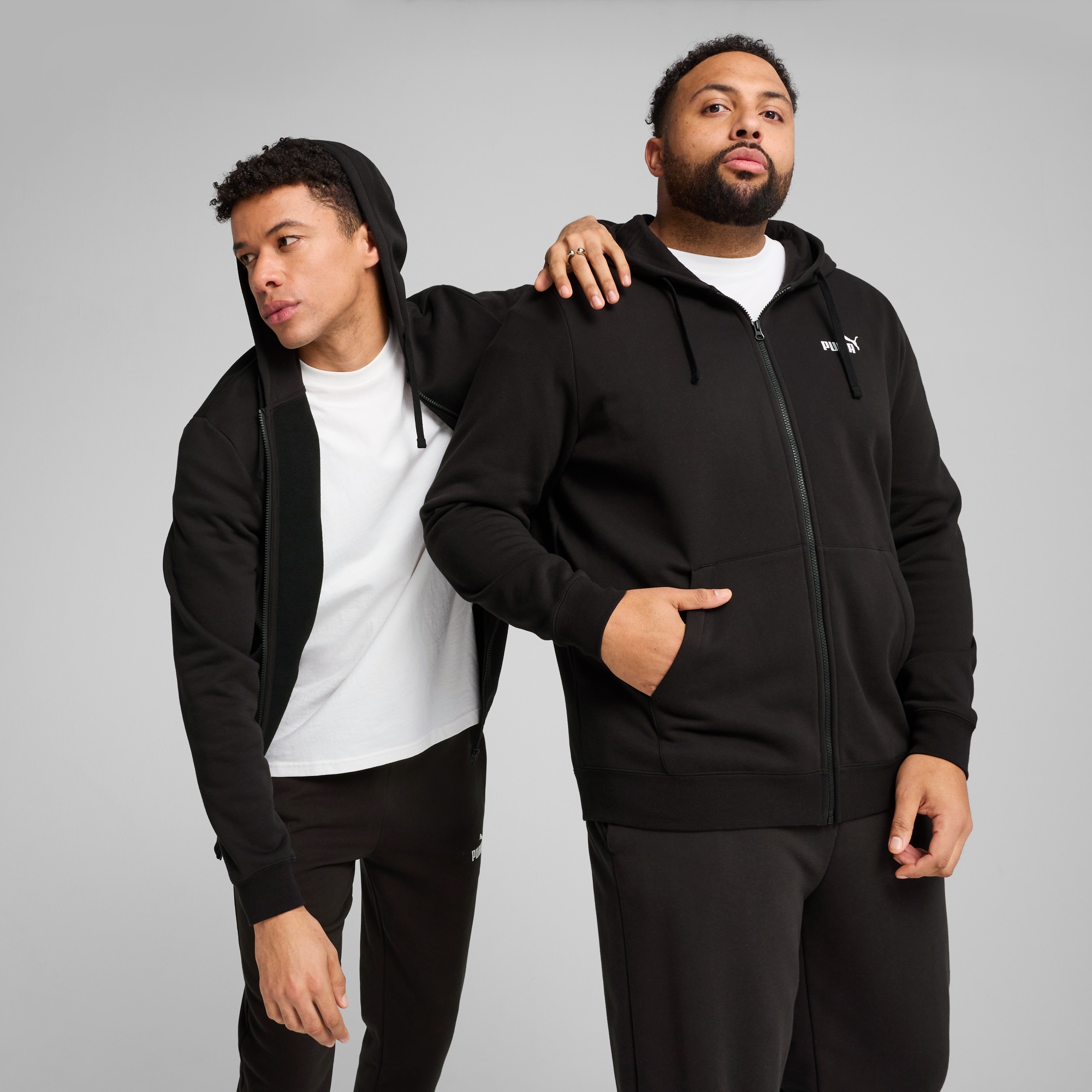 PUMA Kapuzensweatshirt »ESS NO. 1 LOGO FULL-ZIP HOODIE FL«, verstellbare Kapuze, Kängurutasche, gerippte Bündchen und Saum