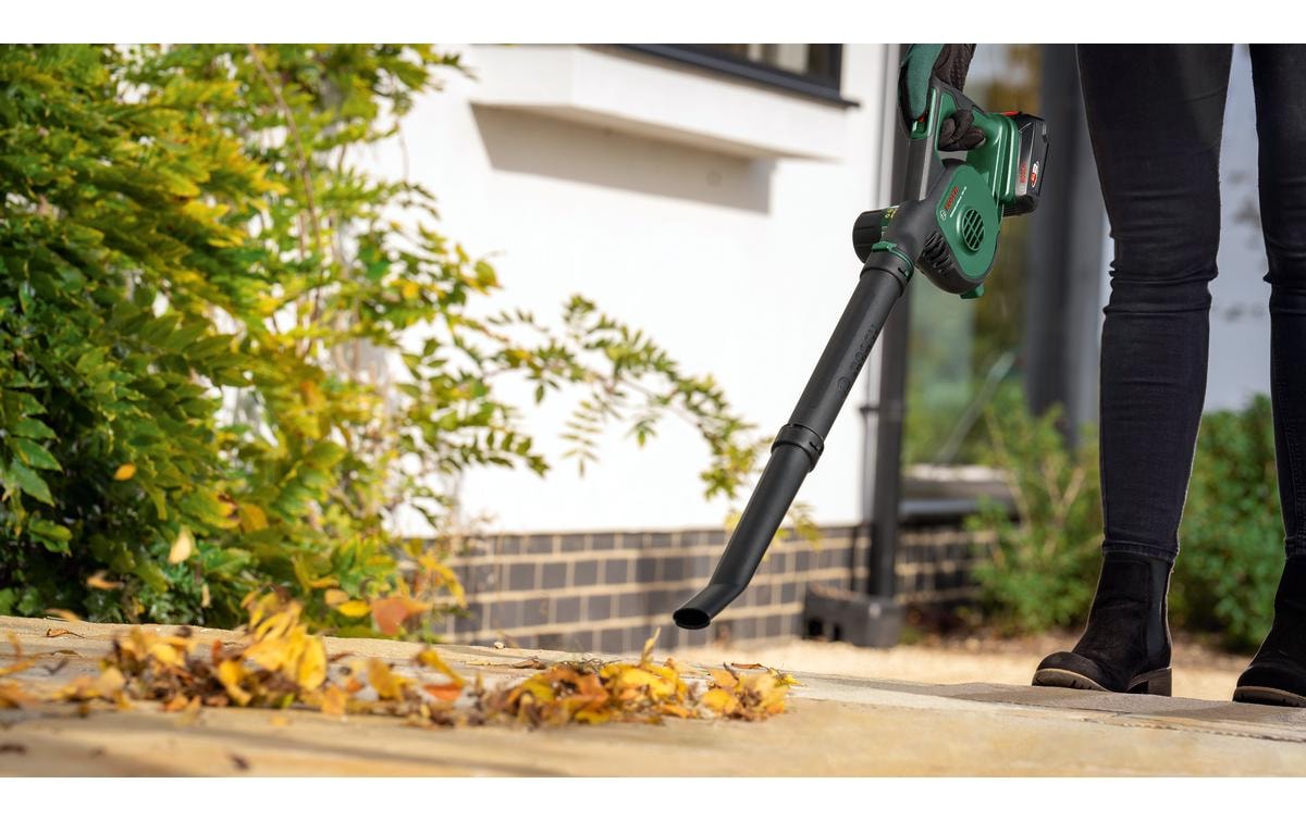 BOSCH Akku-Laubbläser, Mit Akku/Ladegerät
