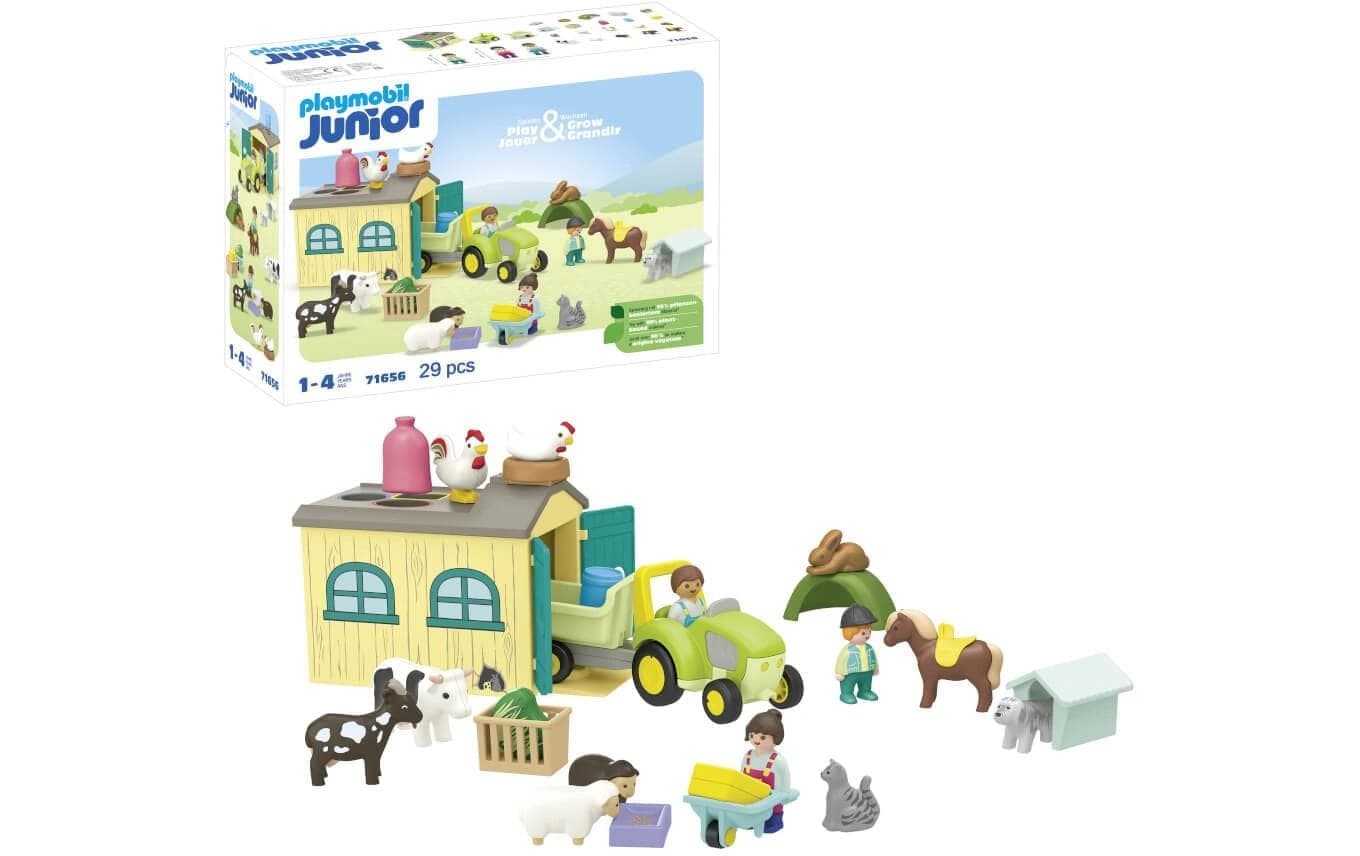 Playmobil® Spielbausteine »50 Jahre Playmobil Junior: Bauernhof-Abenteuer 71656«, (29 St.)