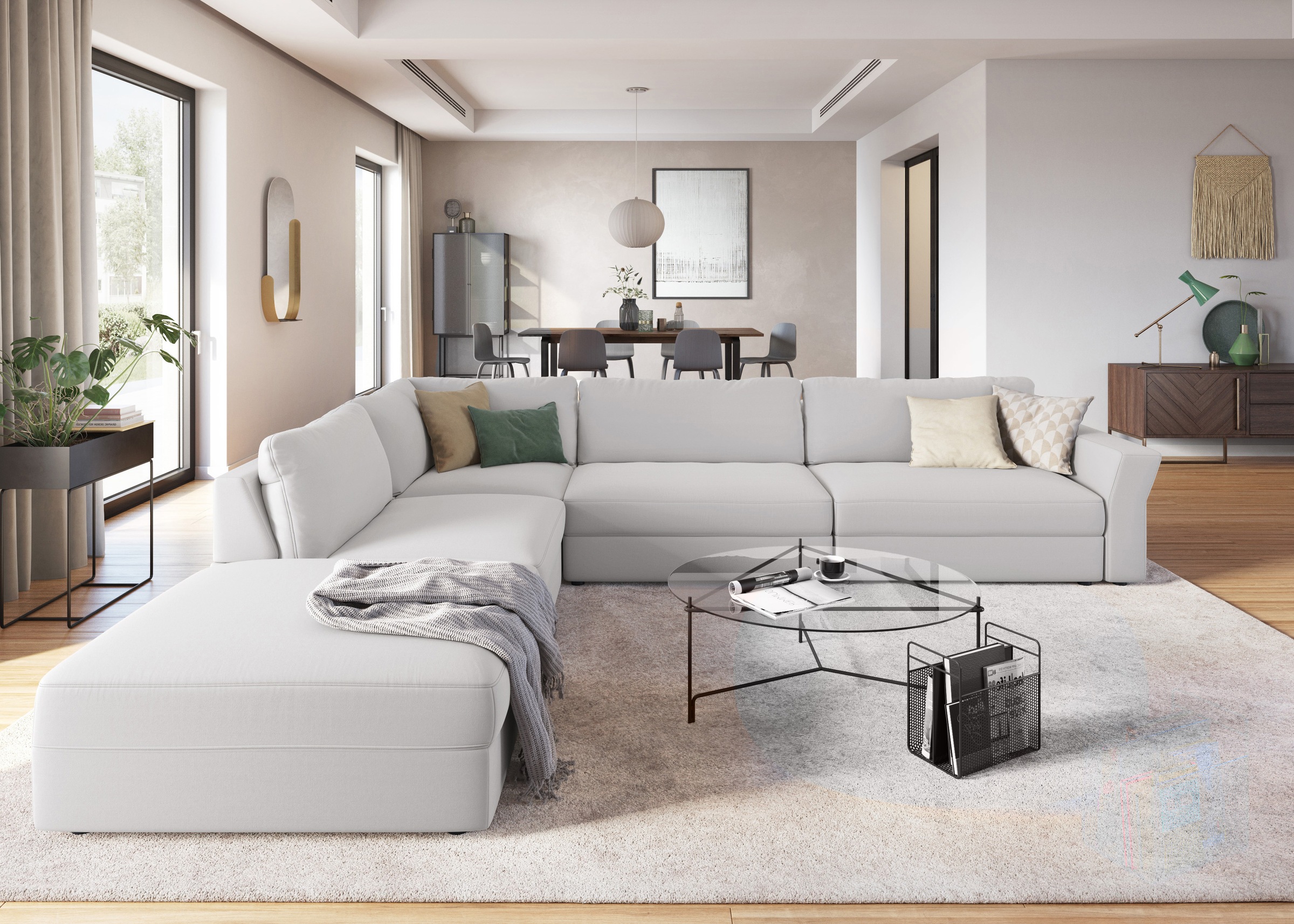 sit&more Ecksofa »Cadabra L-Form«, Breite 356 cm, mit Sitztiefenverstellung