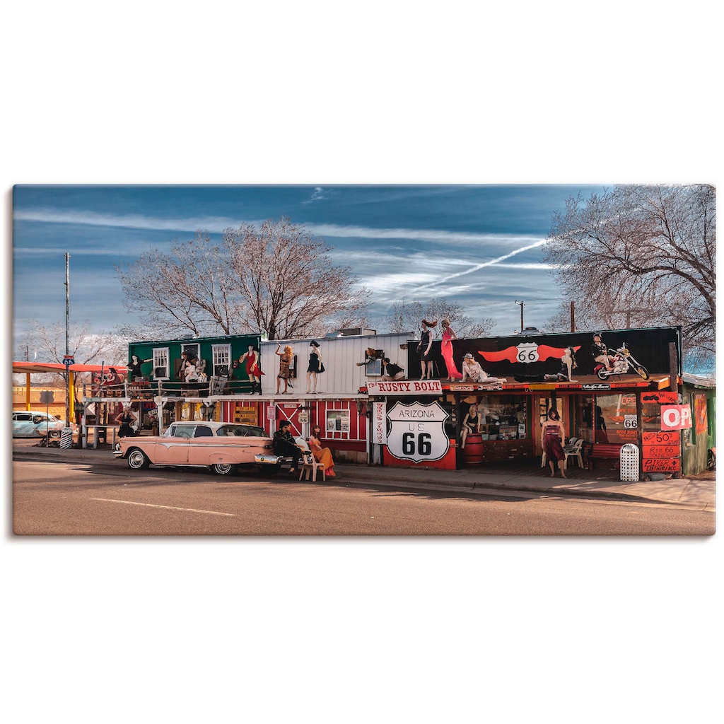Artland Wandbild »Historische Route 66 in Seligman«, Amerika, (1 St.), als Leinwandbild, Poster in verschied. Grössen