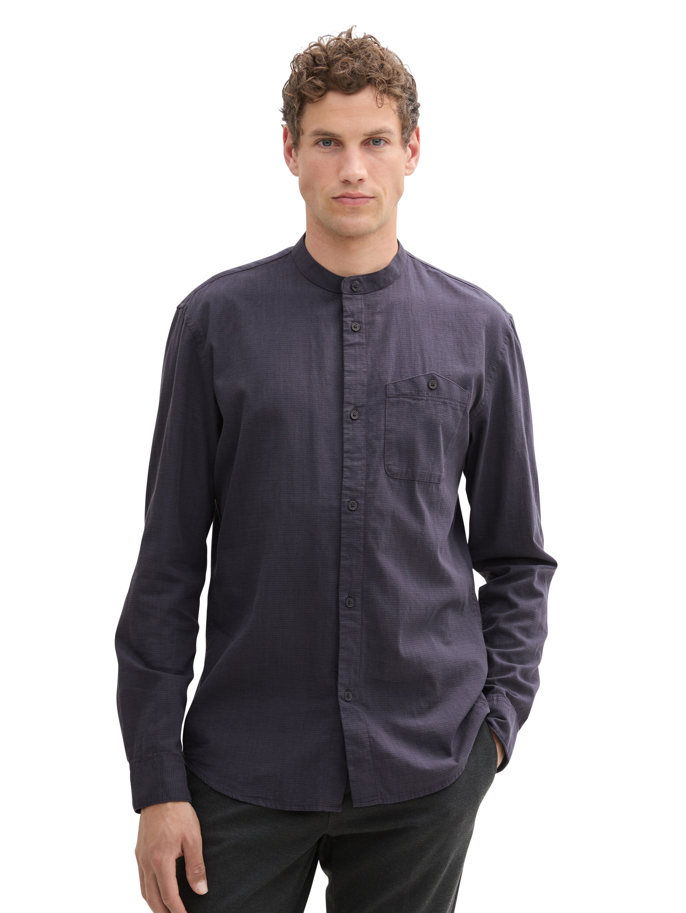 TOM TAILOR Denim Langarmhemd mit Brusttasche