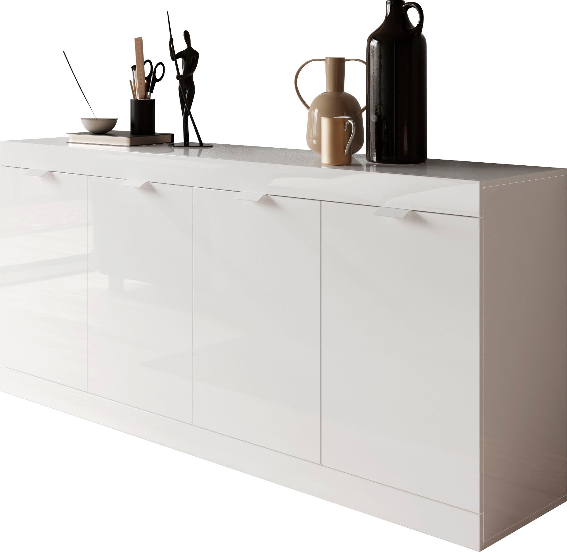 INOSIGN Sideboard »Slim«, Breite 181 cm, weiss Hochglanz Lack