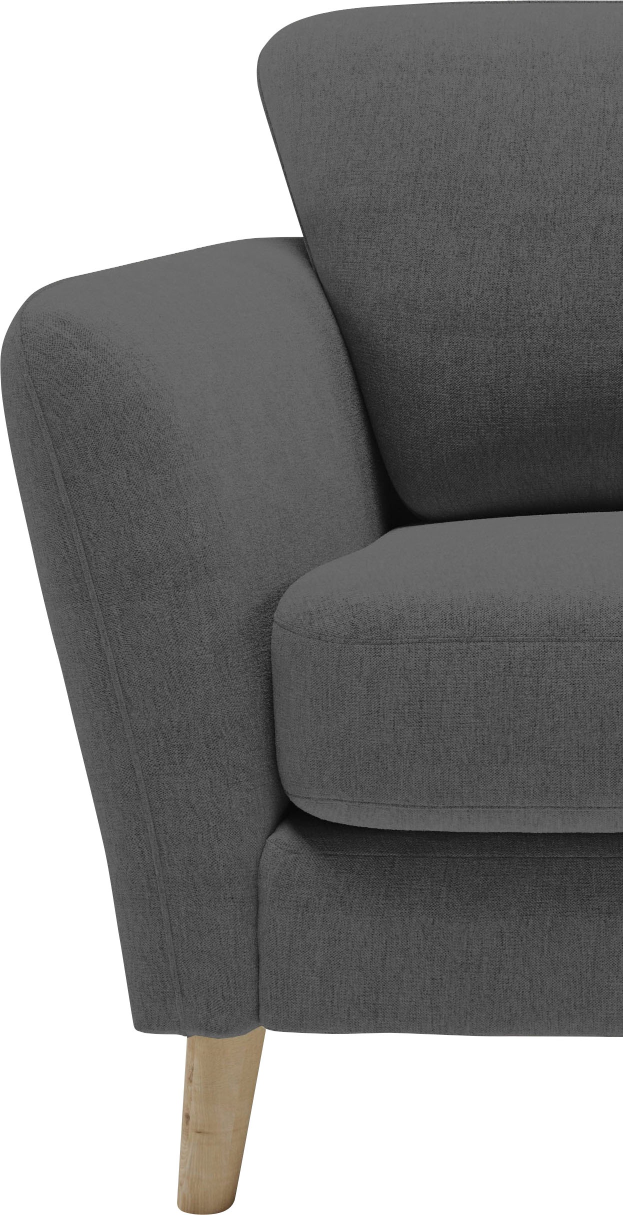 Home affaire 3-Sitzer »MARSEILLE 3er Sofa 206 cm, Cord, Flachgewebe, Struktur, Webstoff«, Massivholzbeine Eiche, Landhausstil, Wellenunterfederung