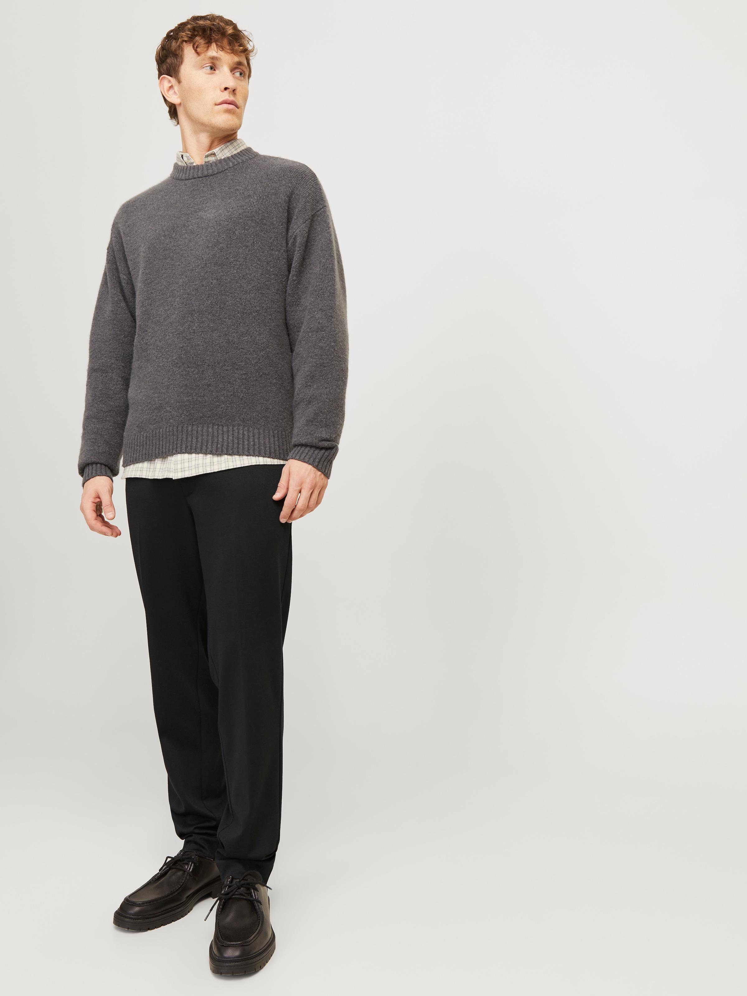 Jack & Jones Anzughose »JPRJAXON Businesshose mit mittlerer Bundhöhe«, unifarben, modisch, slim fit, Materialmix