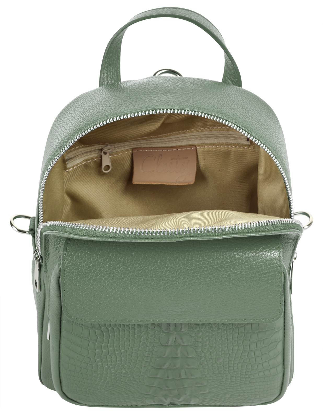 Cluty Cityrucksack, echt Leder, Made in Italy