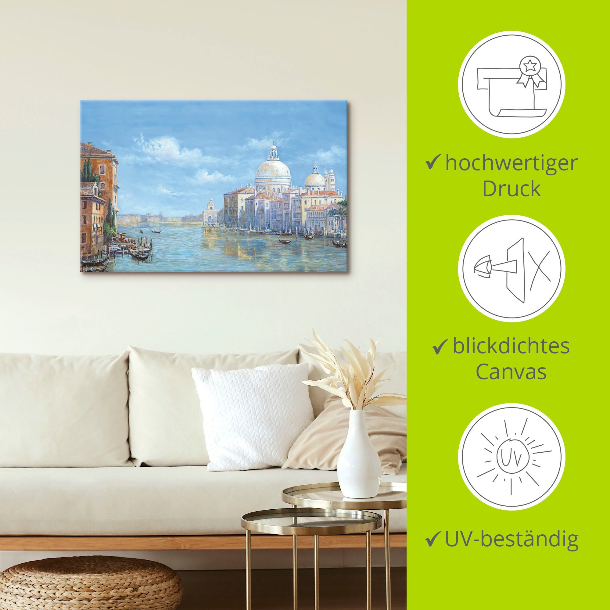 Artland Wandbild »Venedig«, Europa, (1 St.), als Leinwandbild, Poster, Wandaufkleber in verschied. Grössen