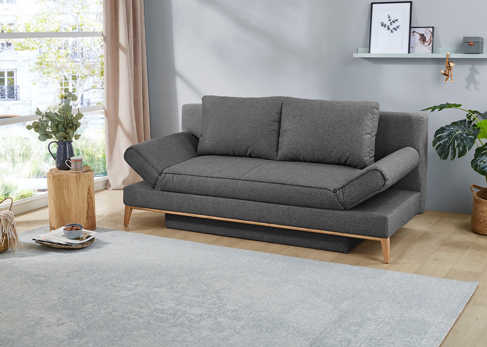 Jockenhöfer Gruppe Schlafsofa "Yann, B: 198 cm, Liegefl. 138x198 cm" mit Schlaffunktion, Bettkasten & Armteilverstellung