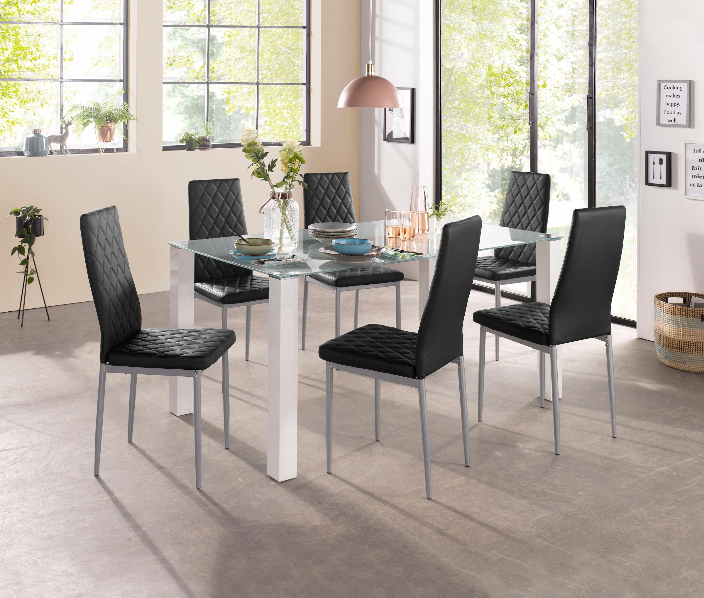 INOSIGN Essgruppe, (Set, 5 tlg.), mit Glastisch, Breite 80 cm online  bestellen | Jelmoli-Versand