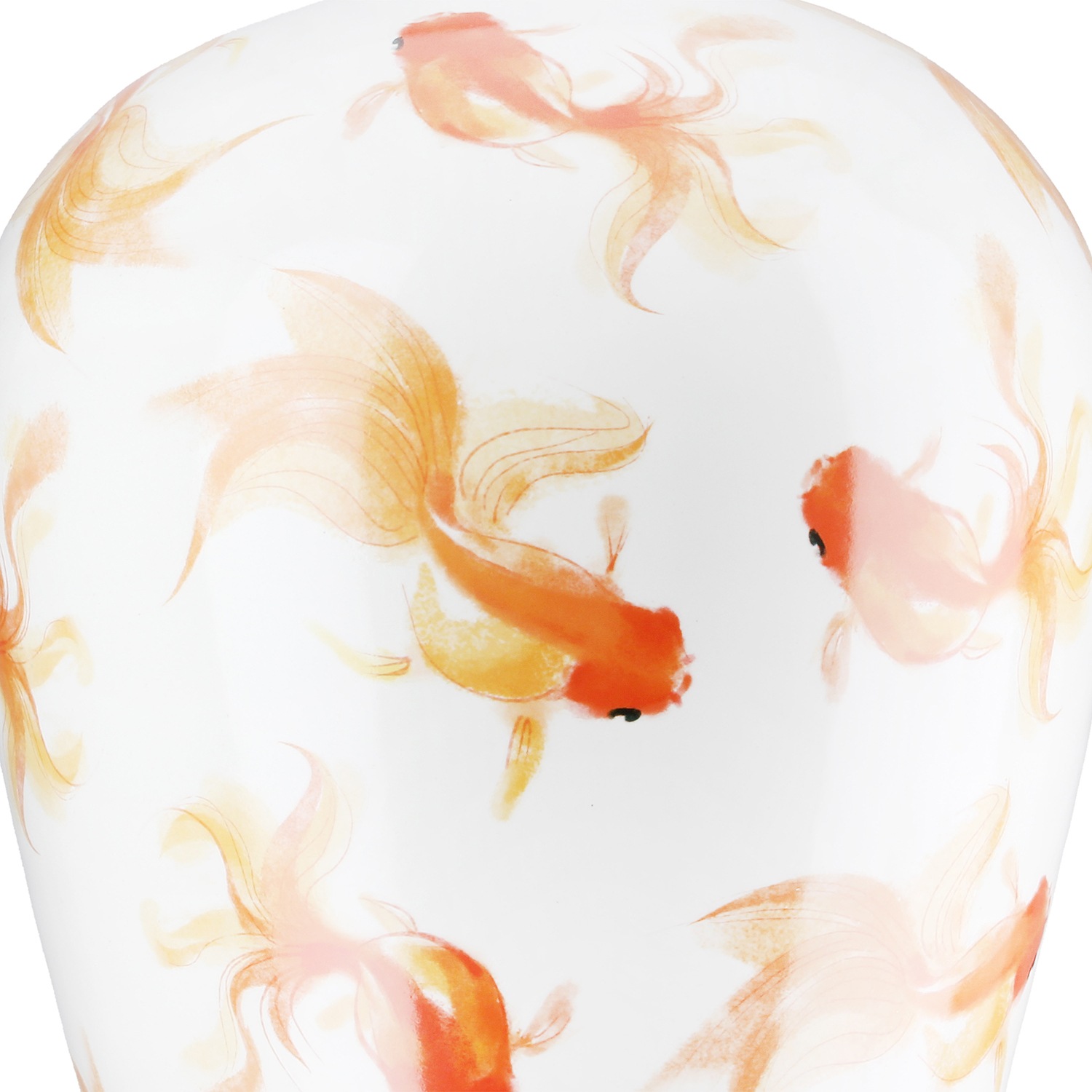 GILDE Tischvase »Vase bauchig Neon weiss H. 30 cm«, (1 St.)
