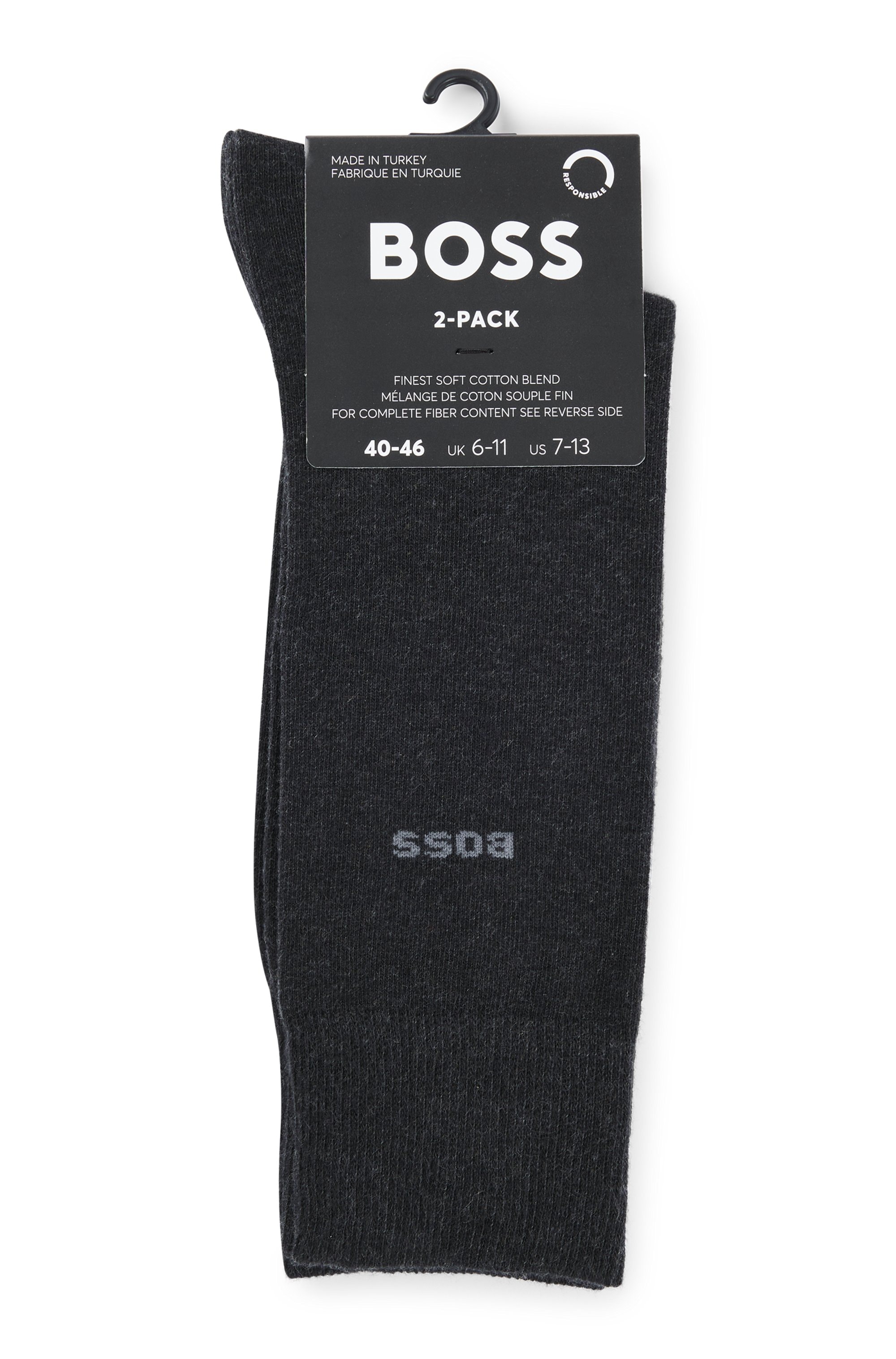 BOSS Businesssocken »2P RS Uni CC«, (Packung, 2 Paar, 2er), mit Markenlogo