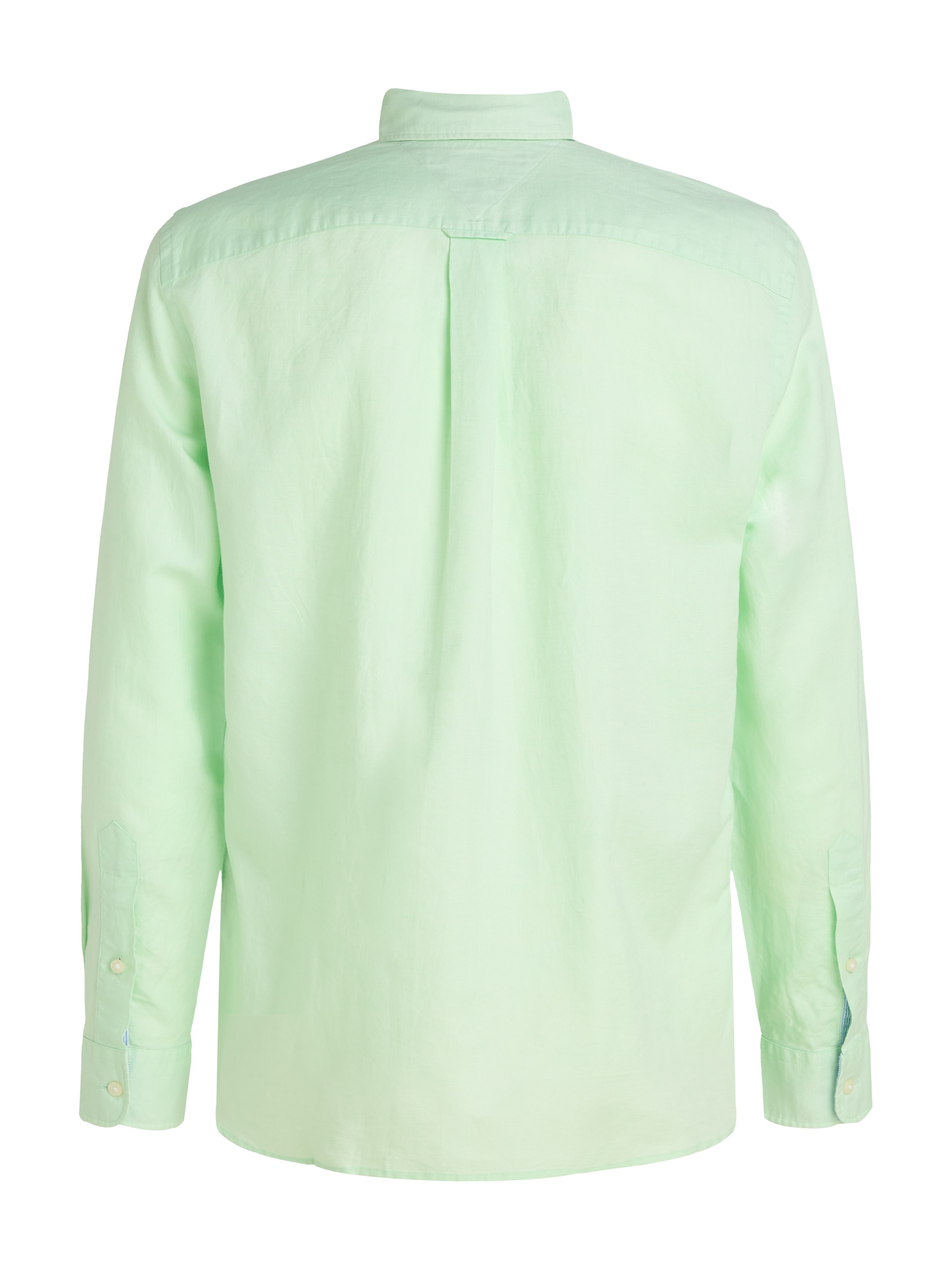 Tommy Hilfiger Langarmhemd »LINEN BLEND SOLID RF SHIRT«, mit Button-down-Kragen