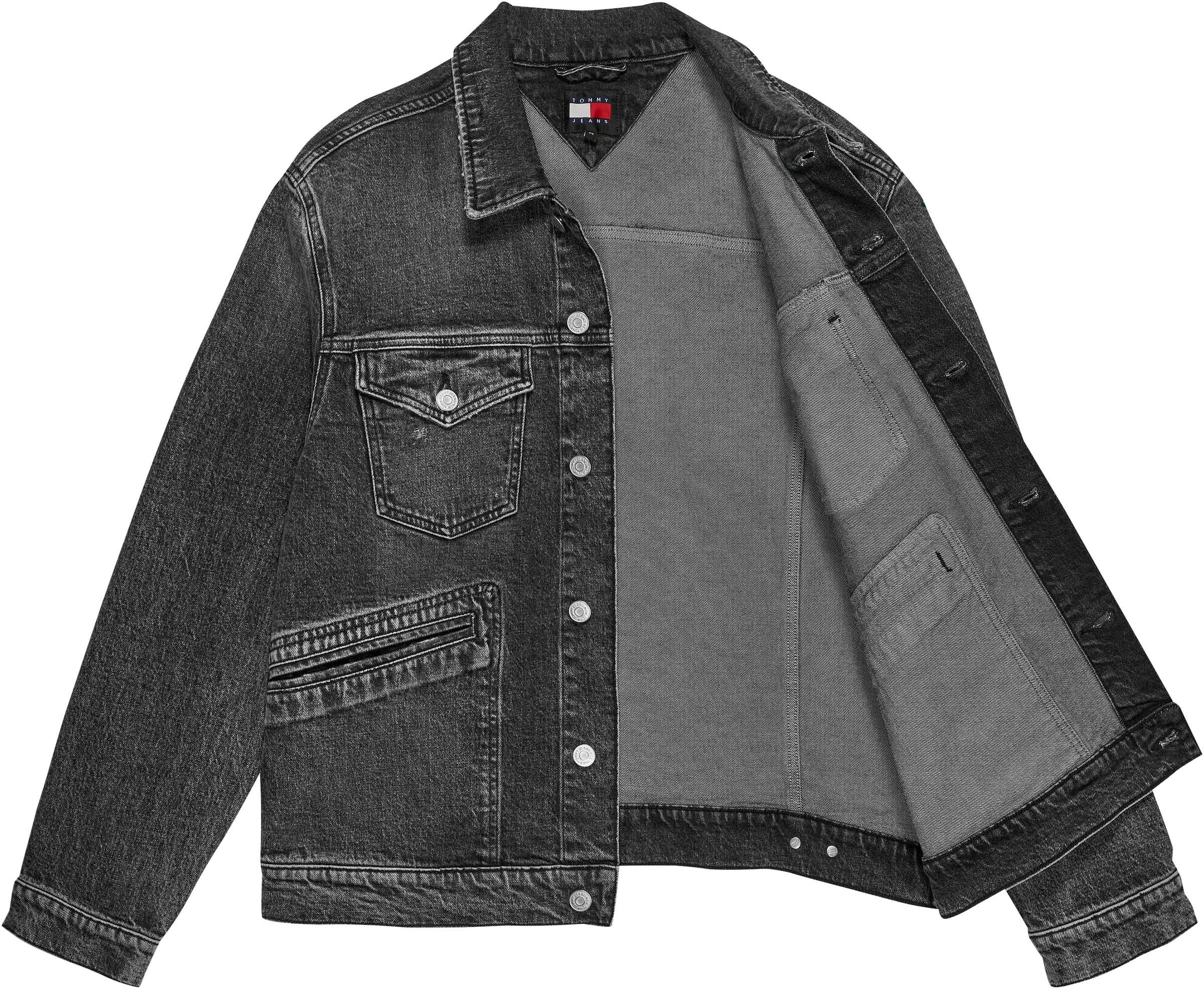 Tommy Jeans Jeansjacke »ISAAC DENIM TRUCKER CH6187«, mit Logoprägung