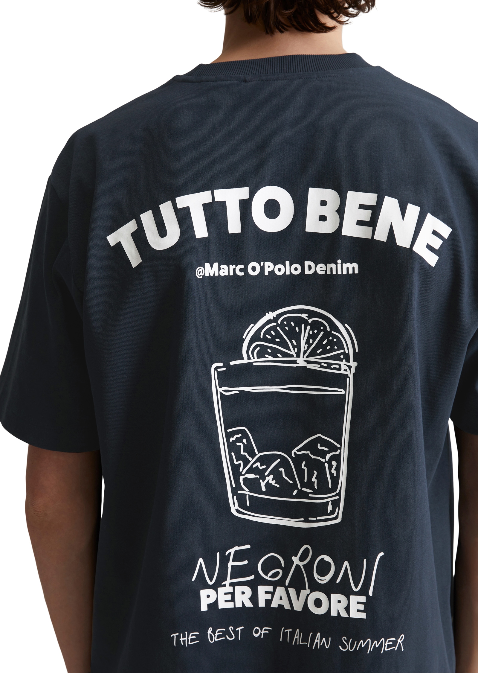 Marc O'Polo DENIM T-Shirt, Rückenprint, oversized