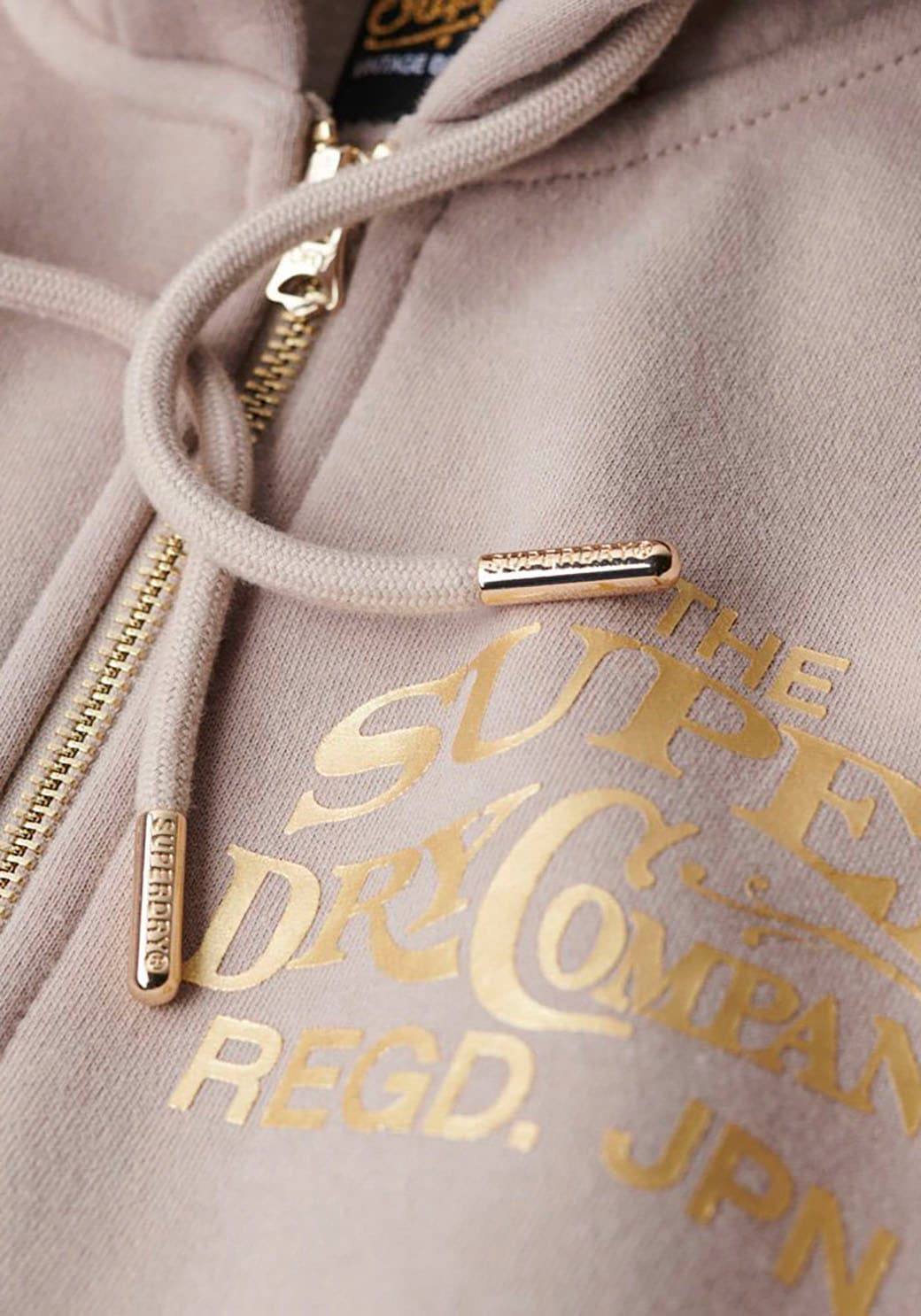 Superdry Sweatjacke »SU-Luxe Metallic Logo Ziphood«