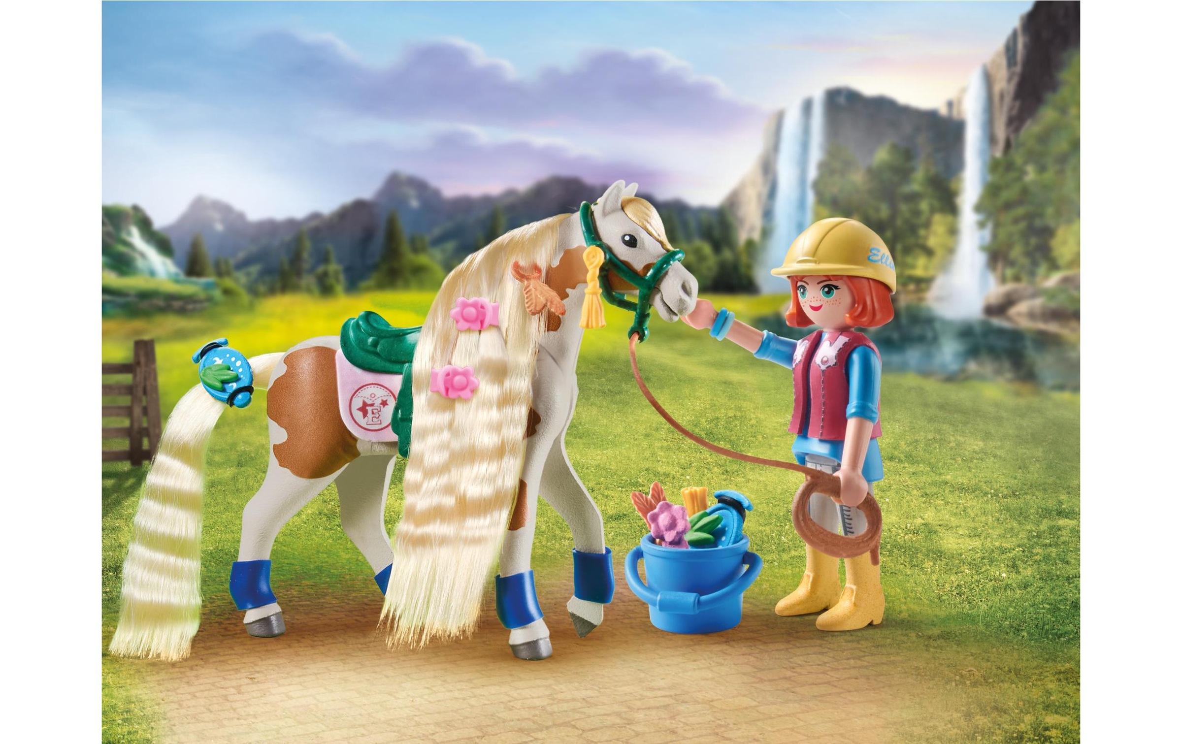 Playmobil® Spielbausteine »Horses of Waterfall Ellie & Pferd mit Kreppeisen 71639«, (33 St.)