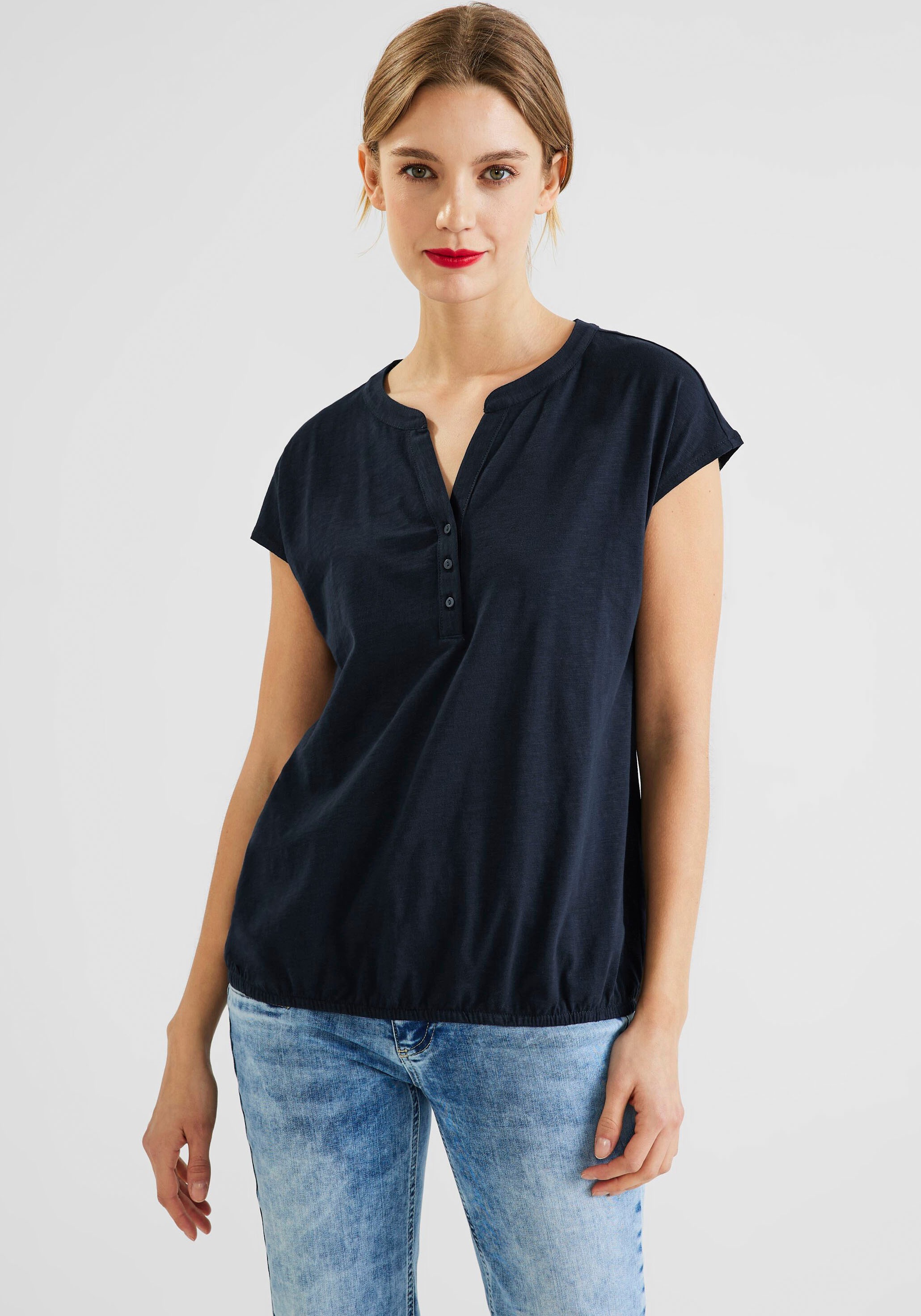 STREET ONE Shirttop, mit Elastiksaum kaufen