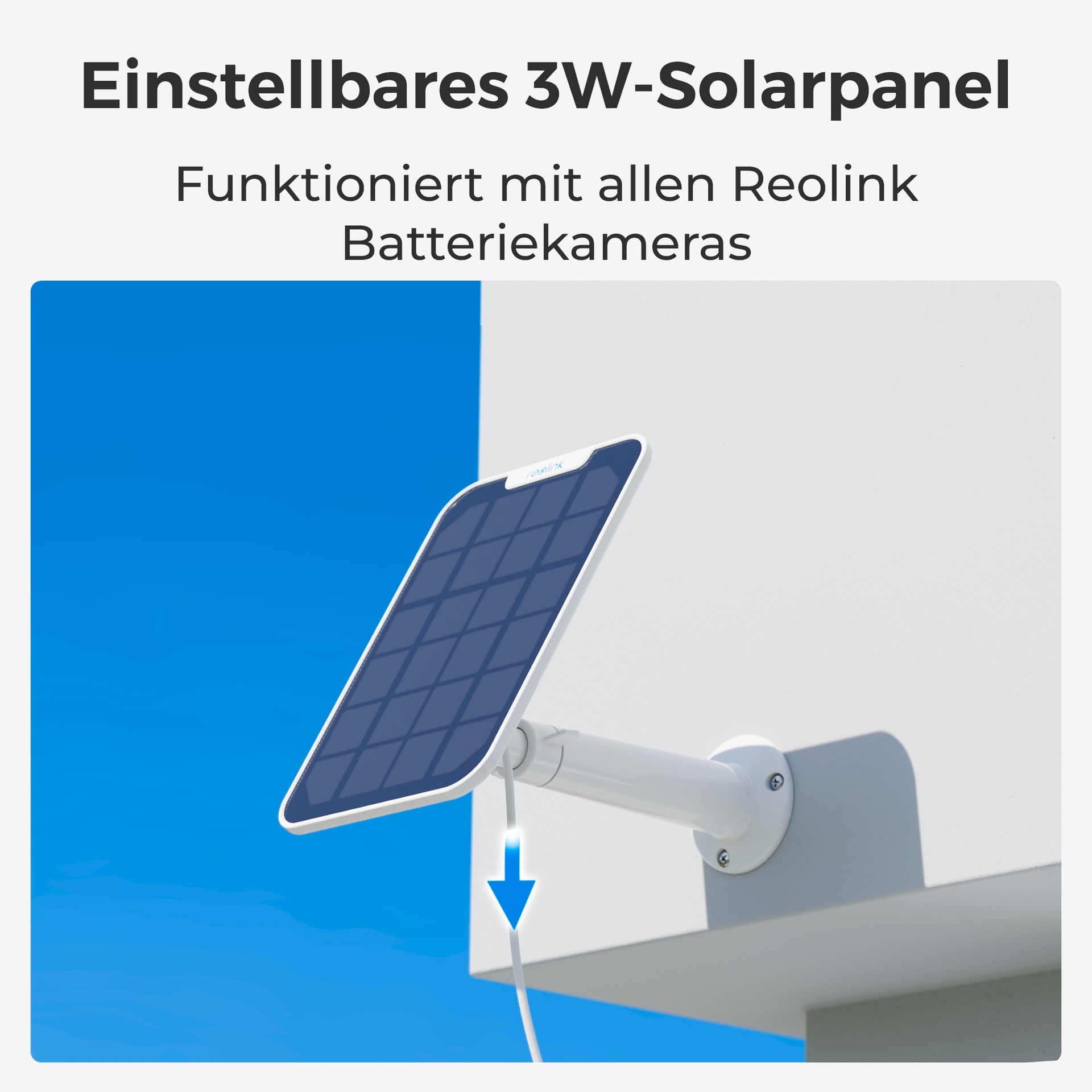 Reolink Überwachungskamera »Argus Serie B330-B - 5MP Akkukamera mit Person/Fahrzeug/Tiererkennung«, Aussenbereich, solarbetrieben, Farbnachtsicht, 2,4/5GHz WLAN