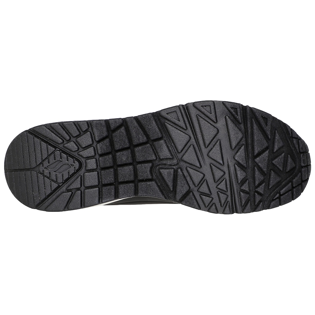 Skechers Slip-On Sneaker »UNO SHIMMER AWAY«, Slipper, Freizeitschuh, Halbschuh mit modischem Keilabsatz