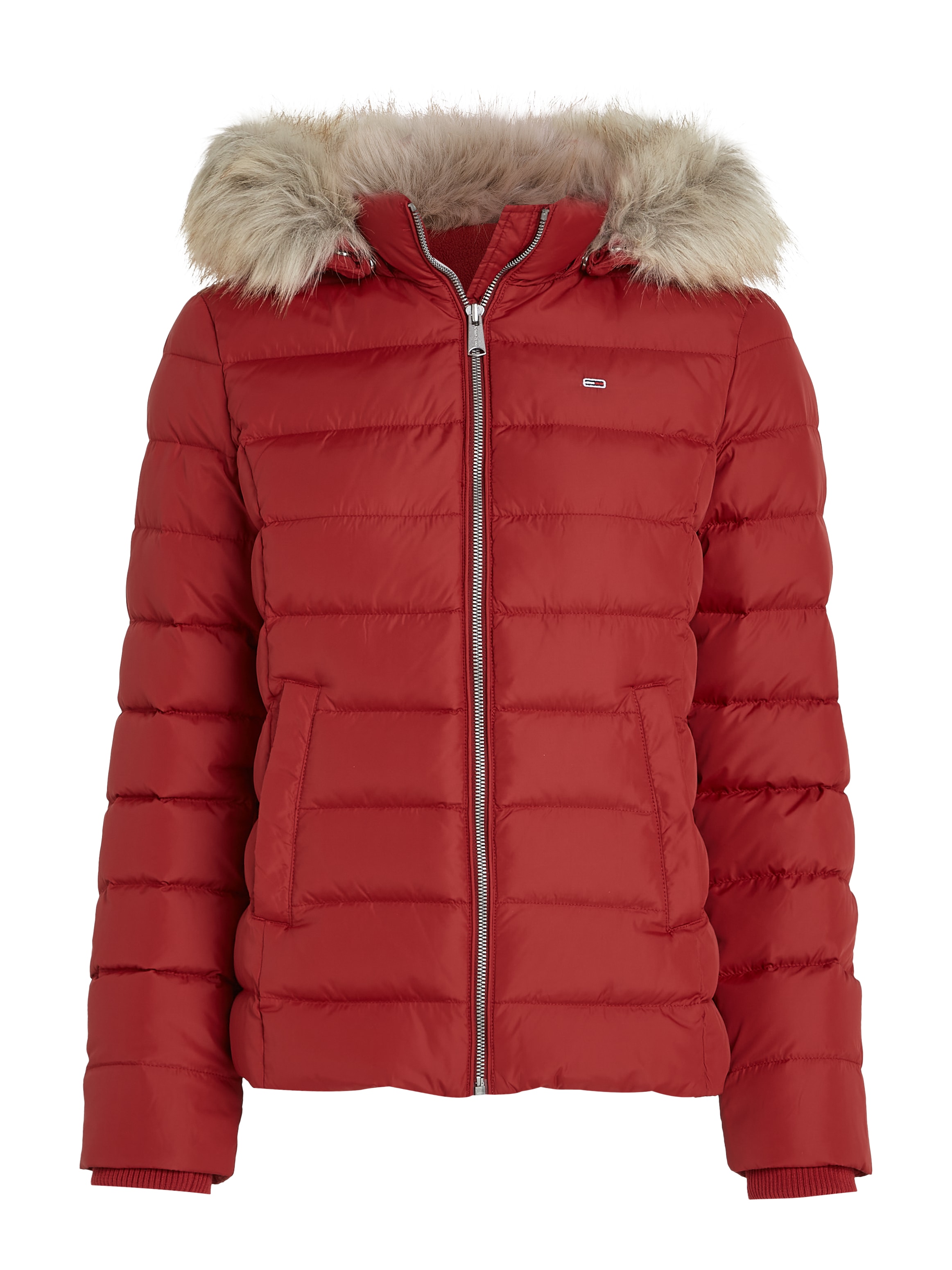 Tommy Jeans Steppjacke »TJW BASIC HOODED DOWN JACKET EXT«, mit Kapuze, mit Logostickerei