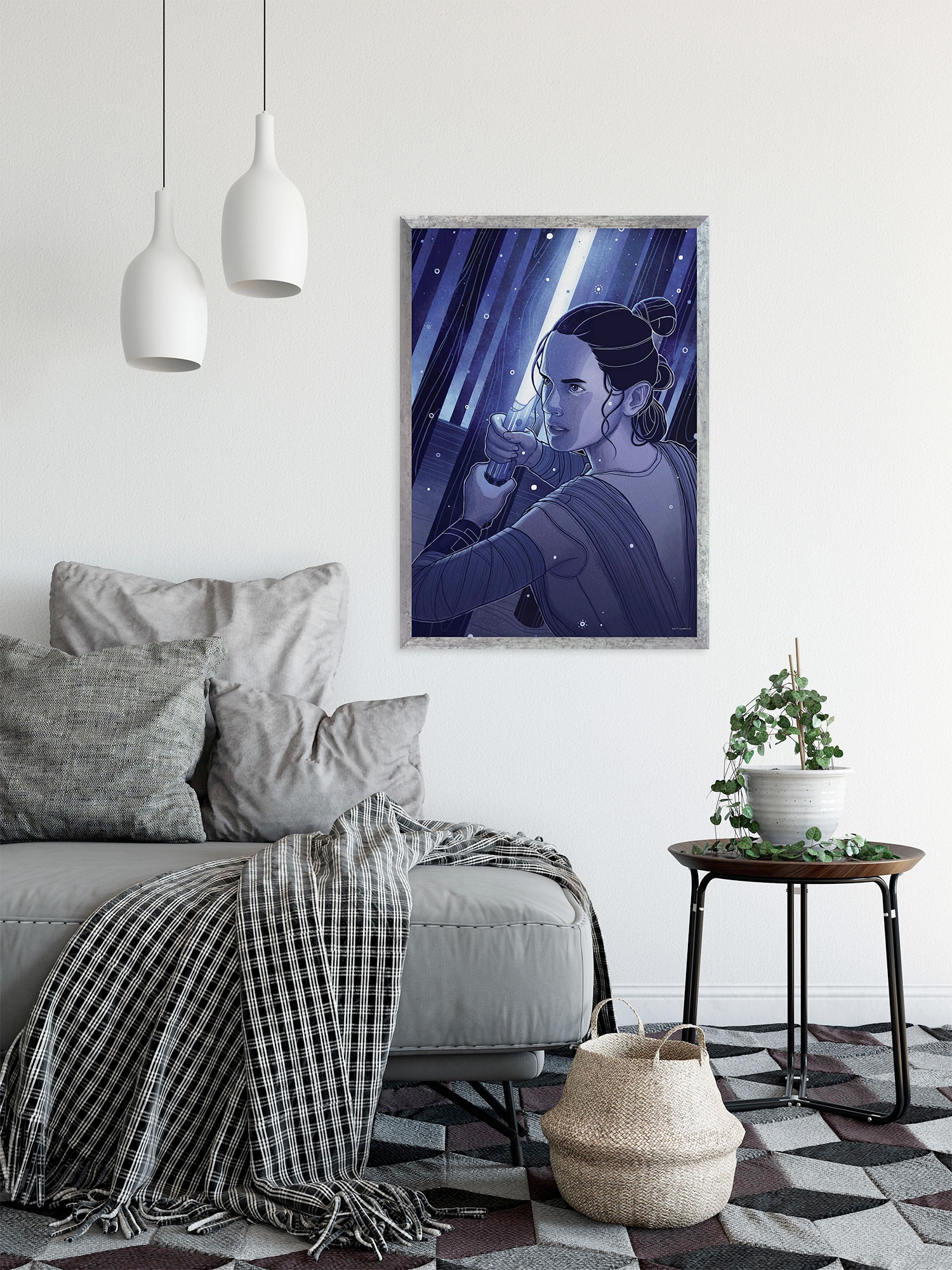 Komar Wandbild "Star Wars Jedimaster Rey" Disney Set, 1 Stk. tlg. 50 x 70 cm (Breite x Höhe) - Kinderzimmer, Dekoration