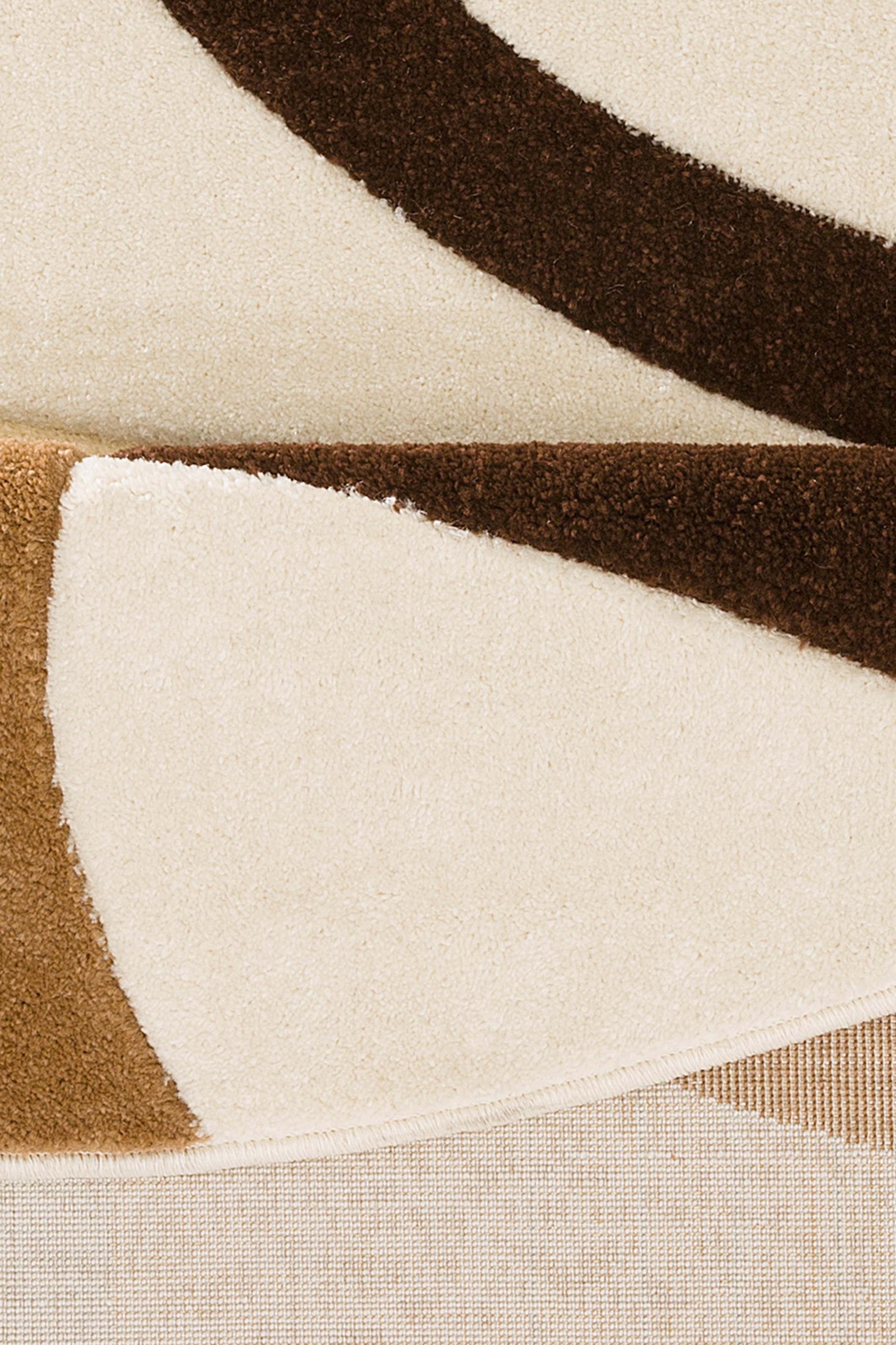 my home Teppich »Bill«, rund, 10 mm Höhe, mit handgearbeitetem Konturenschnitt, Kurzflor, elegant, 3D-Design