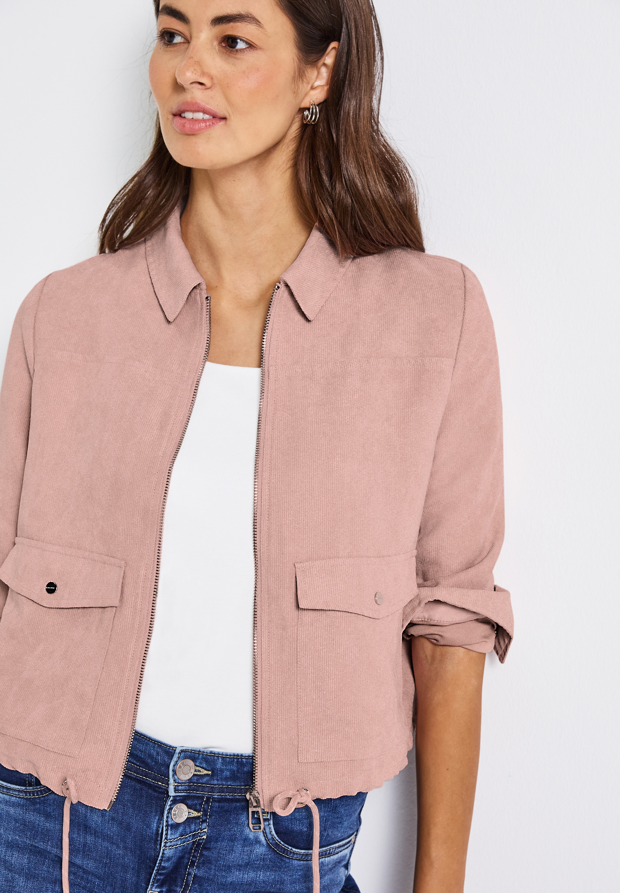 STREET ONE Cordjacke, mit Zipper