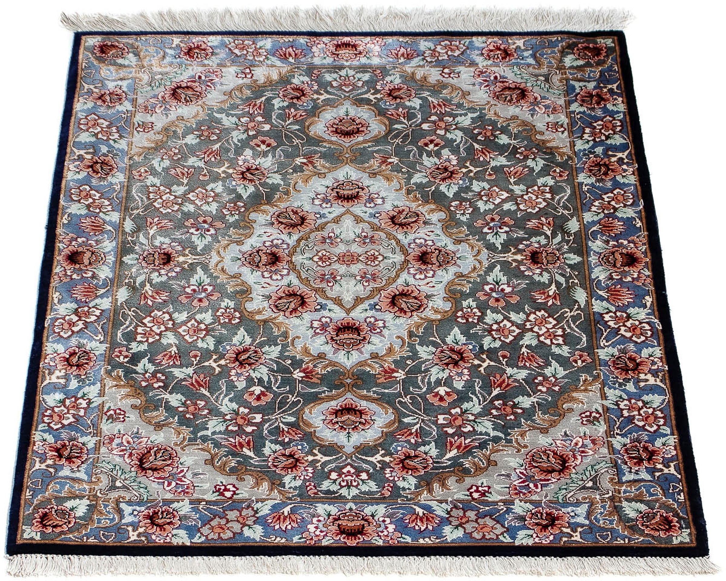 morgenland Orientteppich »Perser - Ghom - 77 x 56 cm - mehrfarbig«, rechteckig, Wohnzimmer, Handgeknüpft, Einzelstück mit Zertifikat