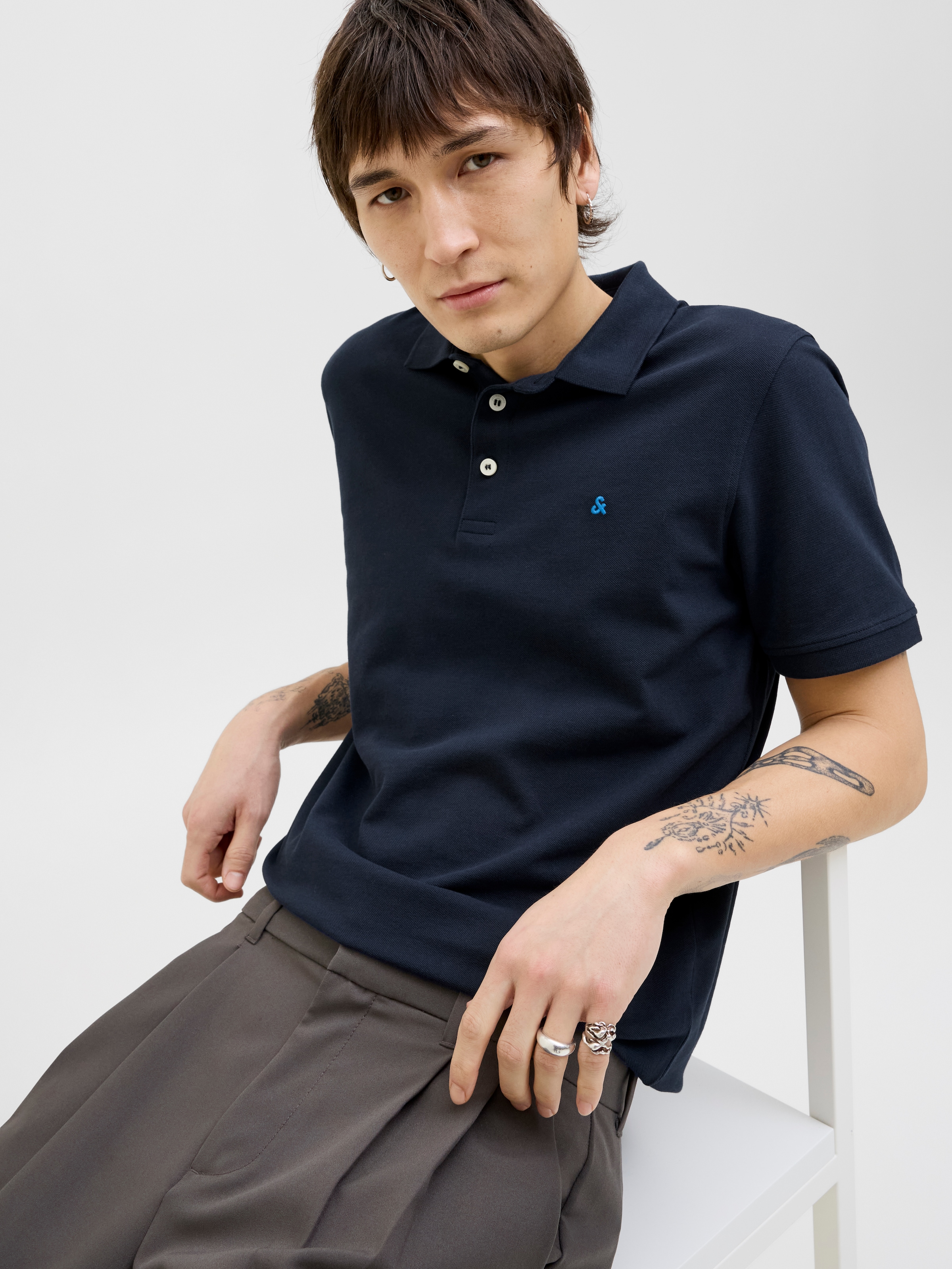 Jack & Jones Poloshirt »JJEPAULOS POLO SS NOOS«, mit Logo Stickerei