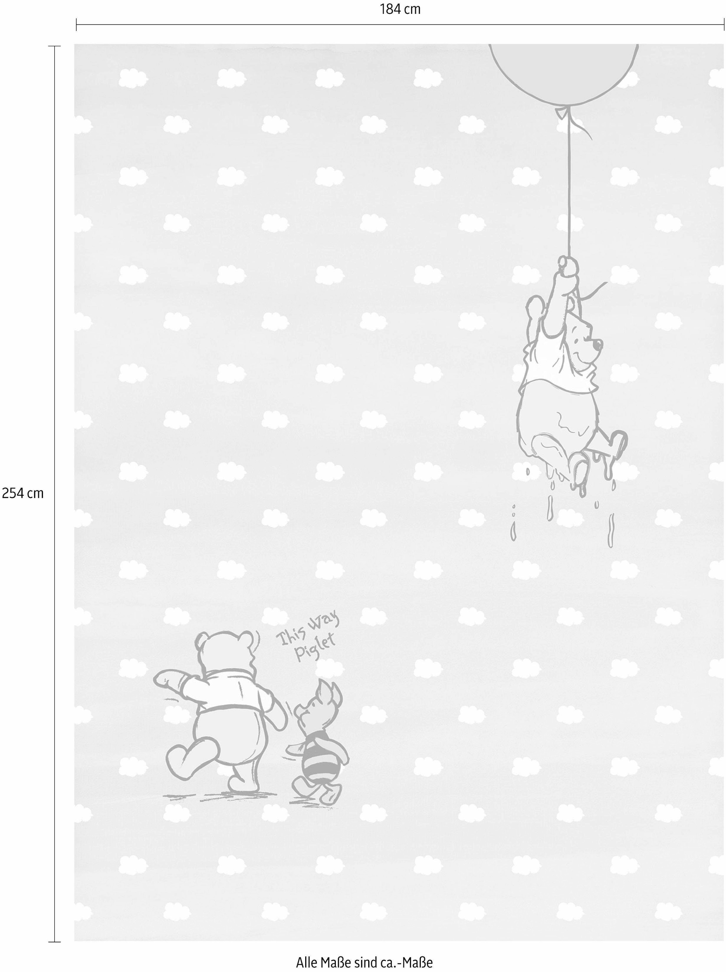 Komar Fototapete »Winnie the Pooh Piglet - Grösse 184 x 254 cm«, bedruckt, Kinderzimmer