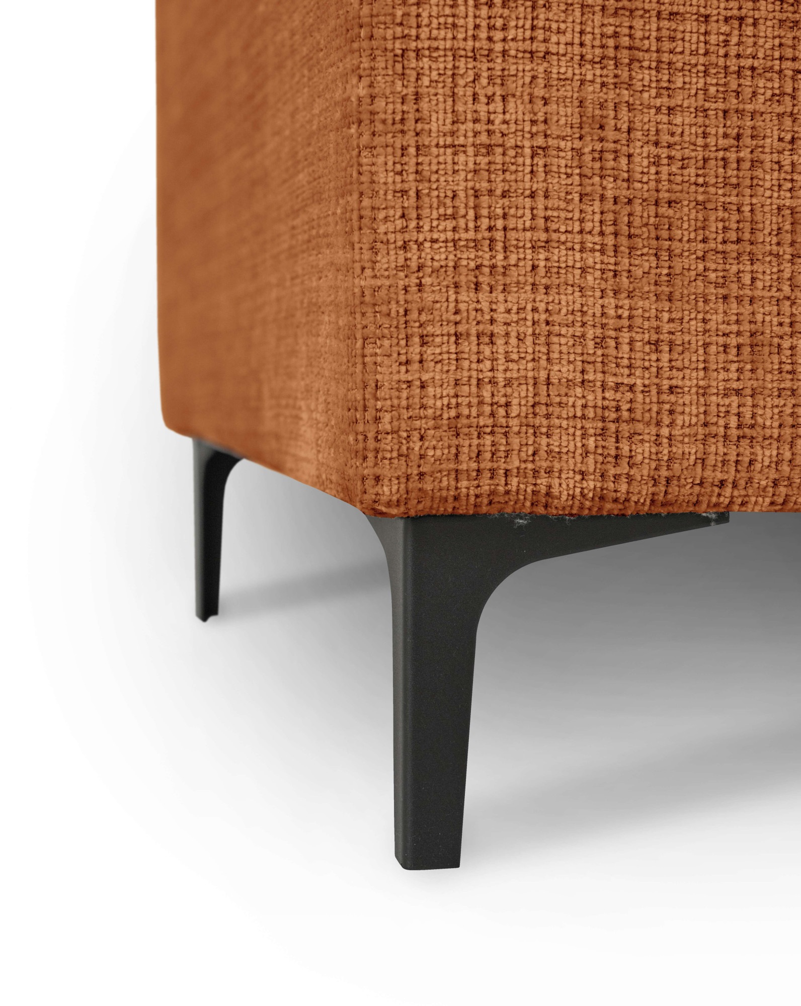 Places of Style Wohnlandschaft »XXL Sofa Oland, Struktur, Flachgewebe, Luxus-Microfaser, Boucle«, U-Form, 342 cm, Wellenunterfederung, Skandi-Design, Metallfüsse