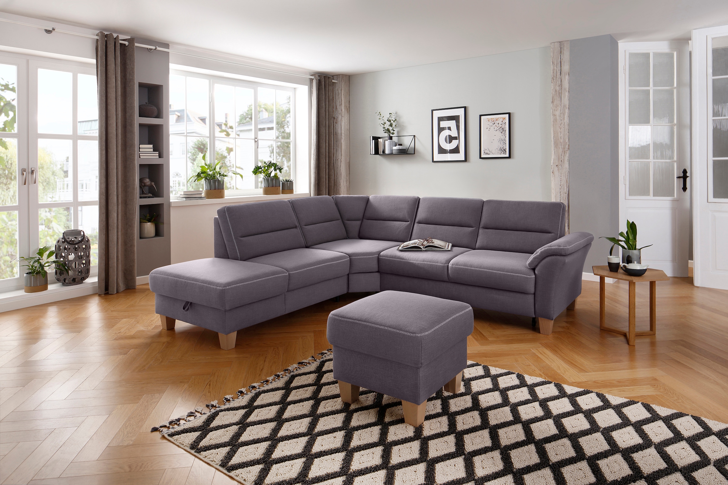 Home affaire Ecksofa »Soleo L-Form«, komfortabel durch Trapezecke mit Relaxfunktion, auch mit Bettfunktion