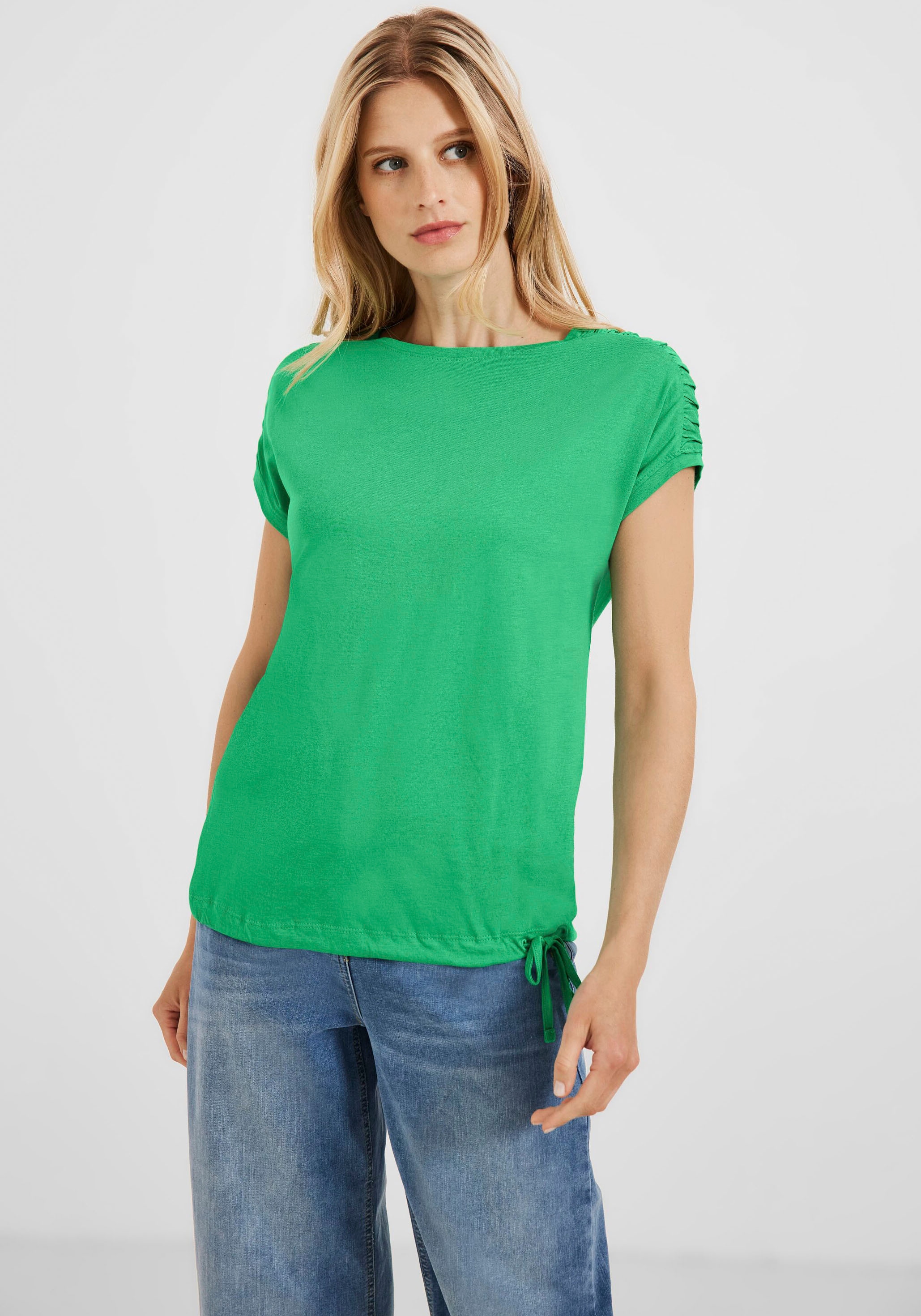online Jelmoli-Versand Cecil T-Shirt S«, »NOS mit Gathering Fledermausärmeln kaufen Shoulder bei Schweiz
