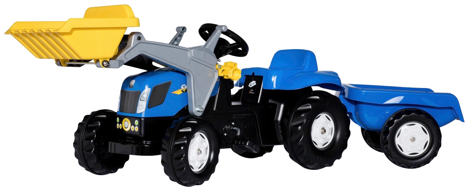 rolly toys Tretfahrzeug "rollyKid, NH T7040" Traktor mit Trailer und Lader