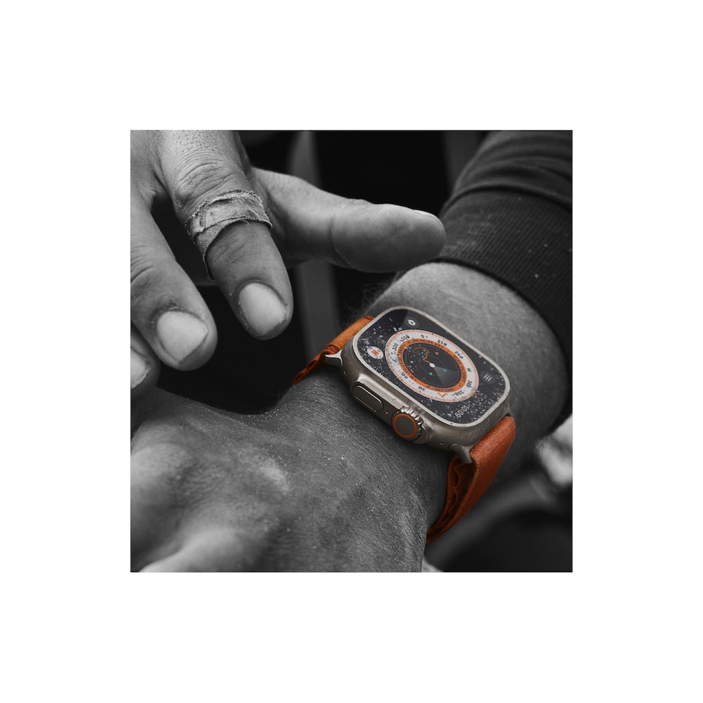 Apple Watch Ultra GPS + Cellular, Titangehäuse 49 mm, Alpin Loop Grün, Armbandgrösse Medium 145-190mm Umfang