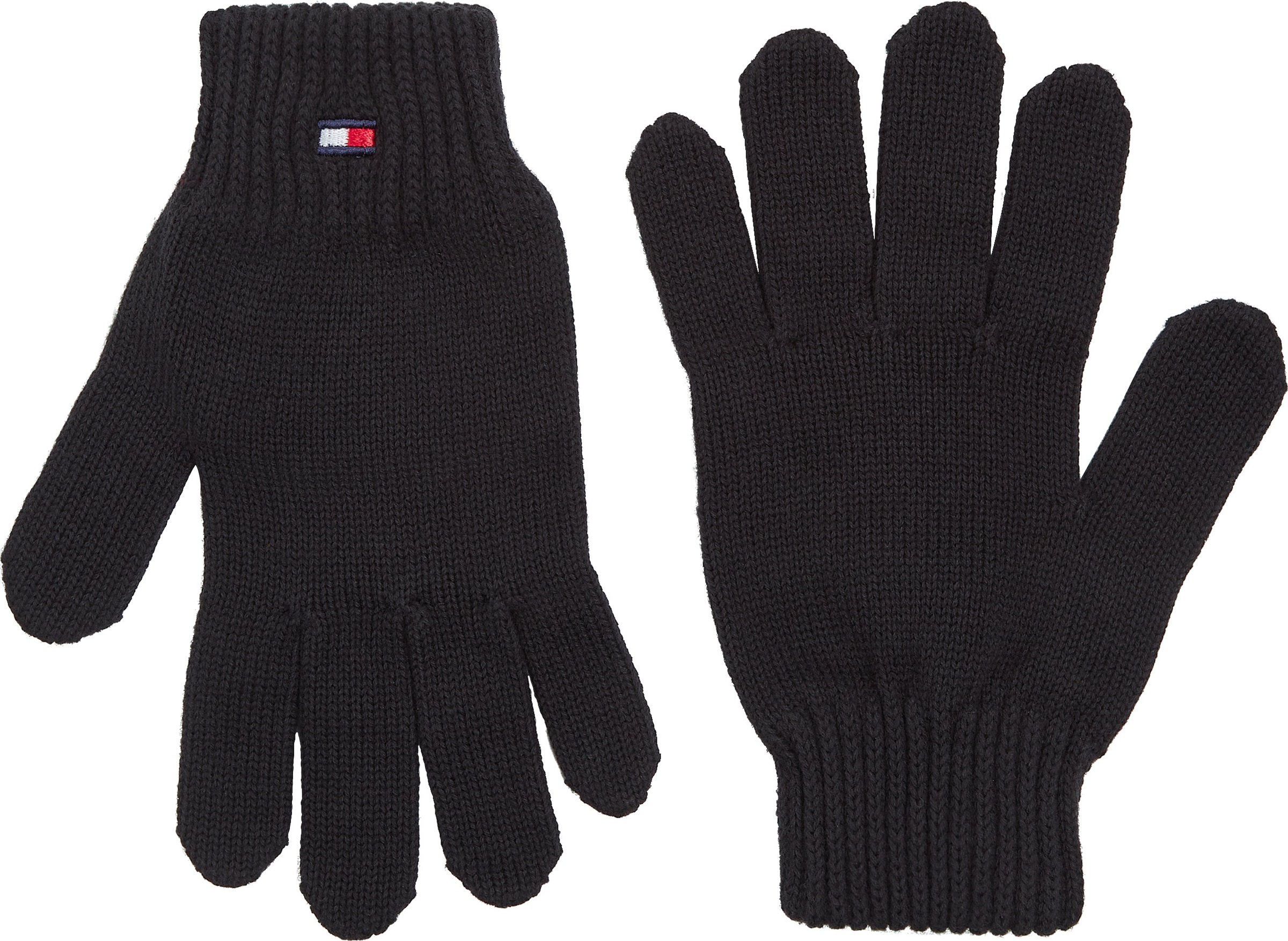 Tommy Hilfiger Strickhandschuhe »SMALL FLAG GLOVES«, mit Logostickerei